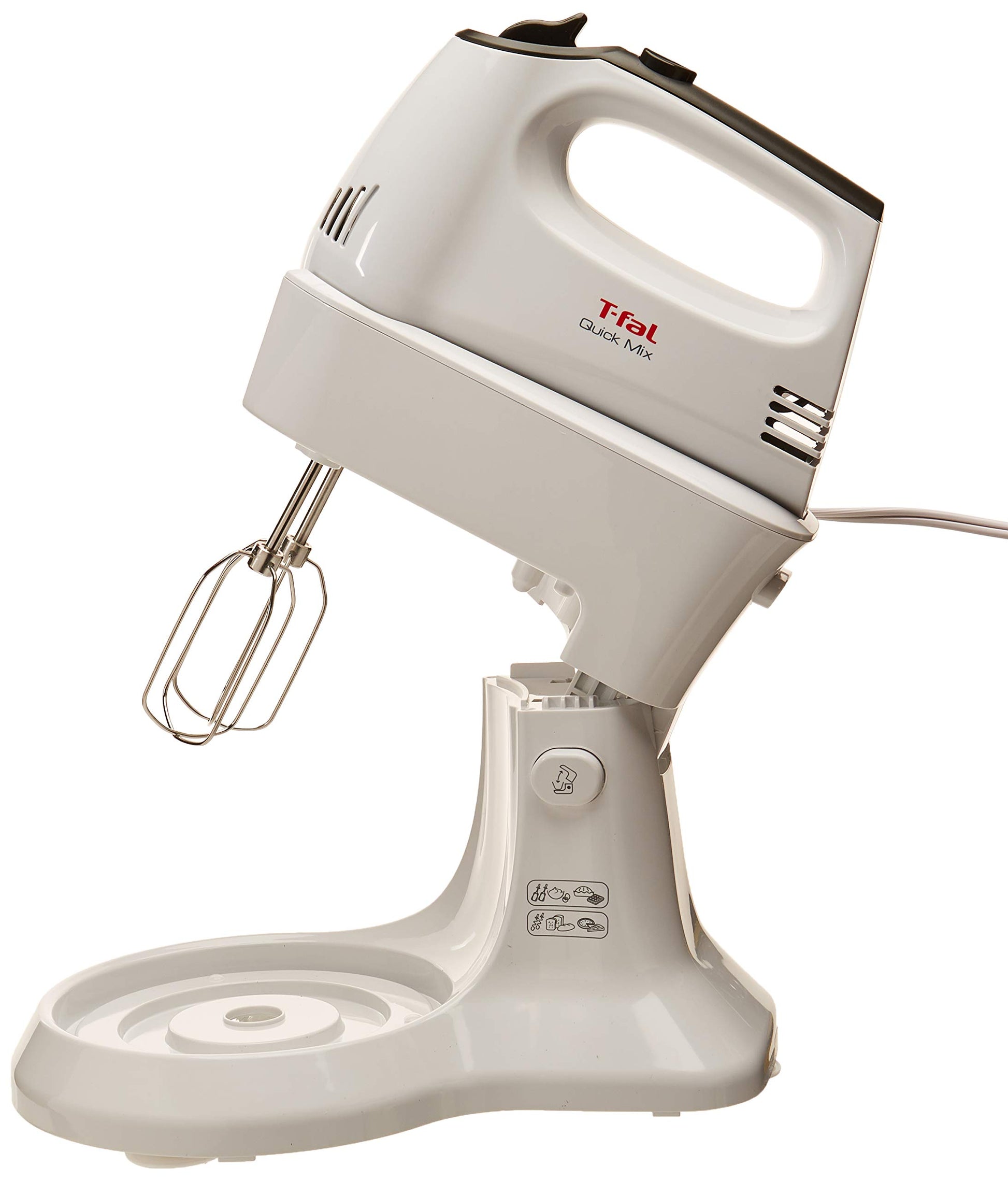 Batidora de Pedestal T-Fal Blanco Quick Mix 300W 3.5L 5 Velocidades Turbo