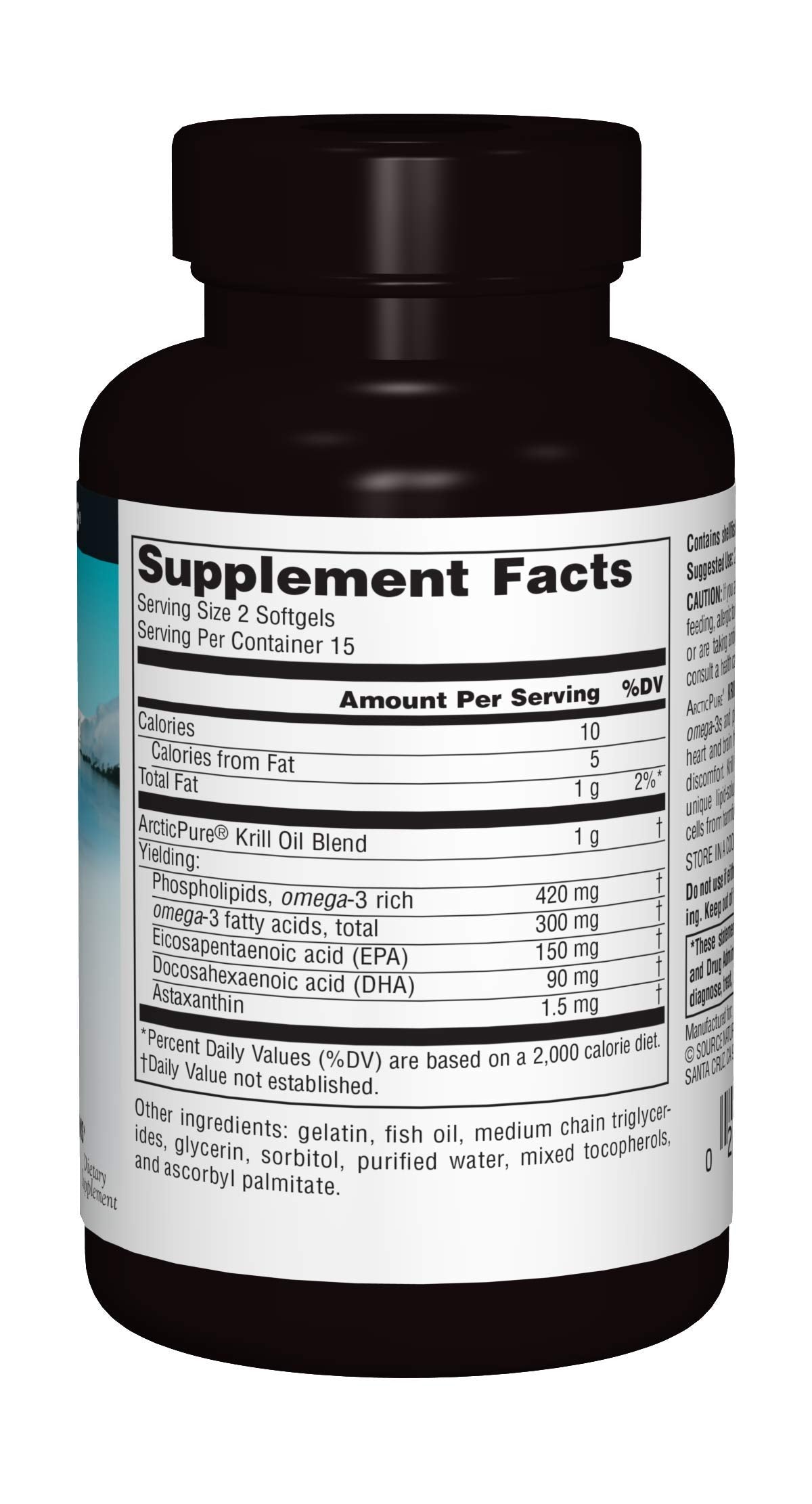 Source Naturals ArcticPure Krill Oil 500mg, 30 Softgels
