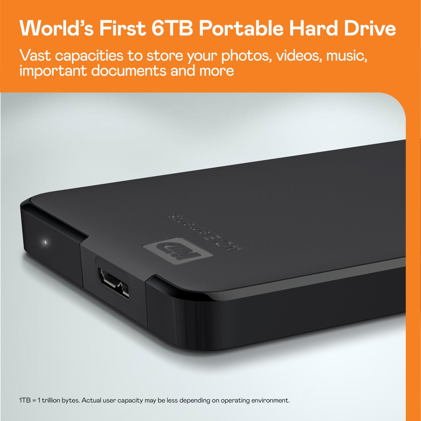 Disco Duro Externo Portátil WD 5TB USB 3.0 Negro Elements