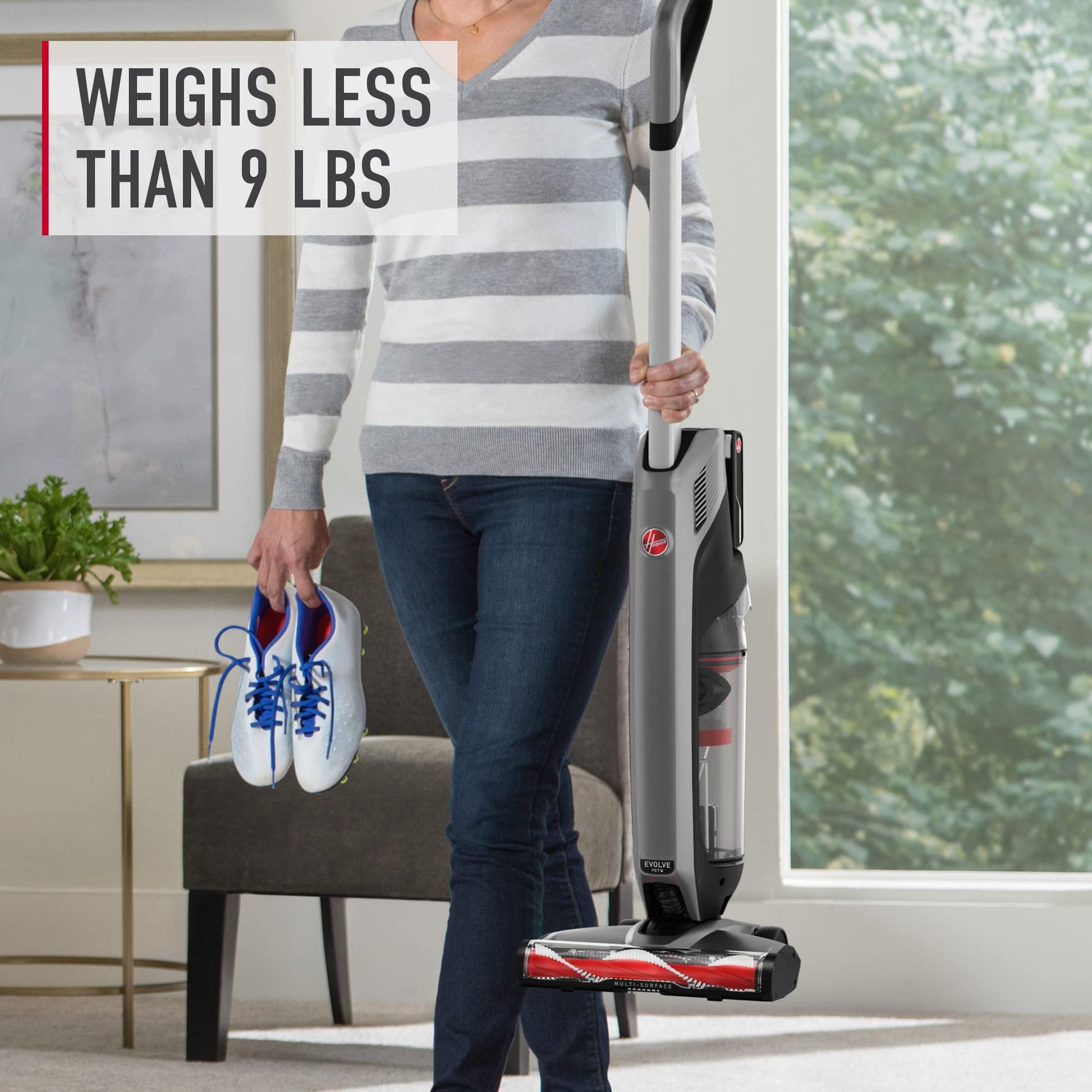 Hoover ONEPWR Evolve - Aspiradora inalámbrica para Mascotas, aspiradora Ligera y Vertical, Ideal para Pelo de Mascotas, Gran Capacidad de Taza de Suciedad, aspiradoras inalámbricas para Uso doméstico