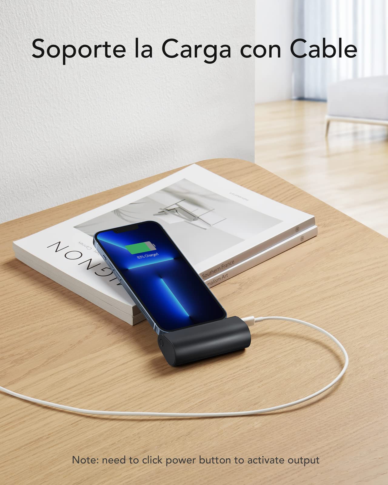 Batería Portátil MOFIT Blanca con Carga Rápida 5000 mAh para iPhone