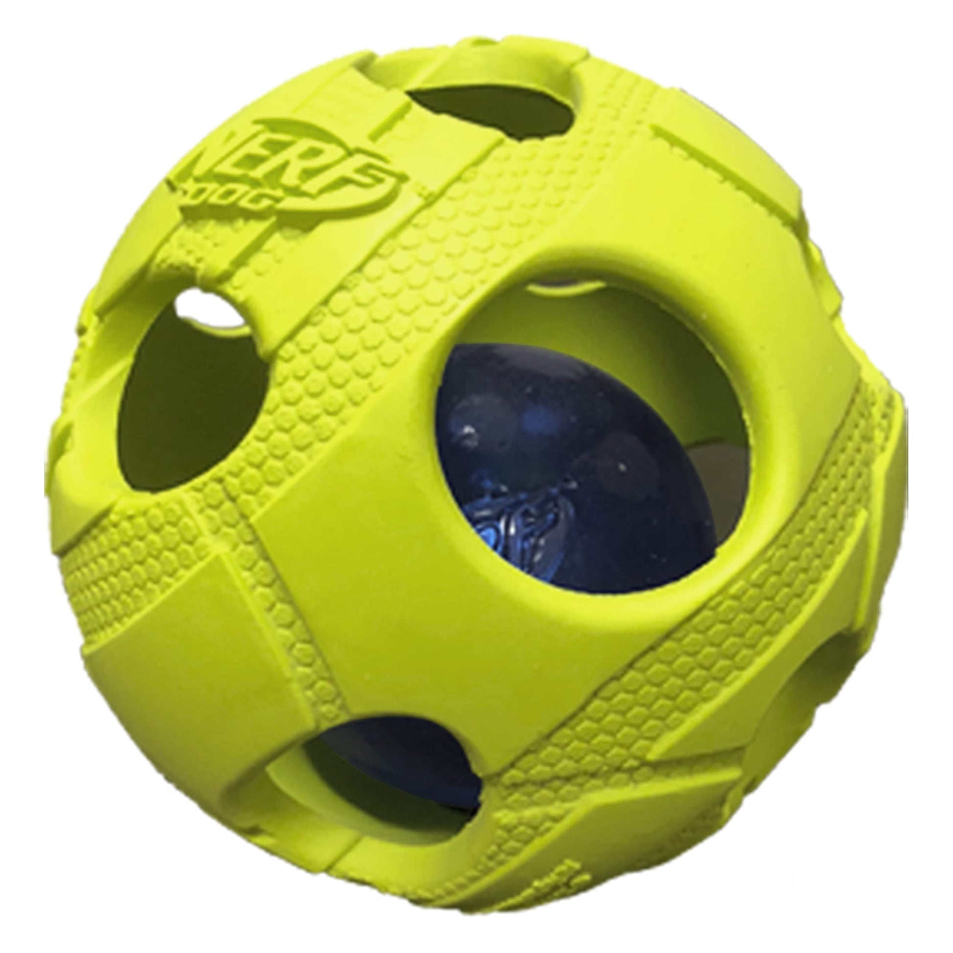 Juguete para Perro Nerf Dog Verde con LED Interactivo, Ligero y Resistente al Agua para Razas Medianas o Grandes