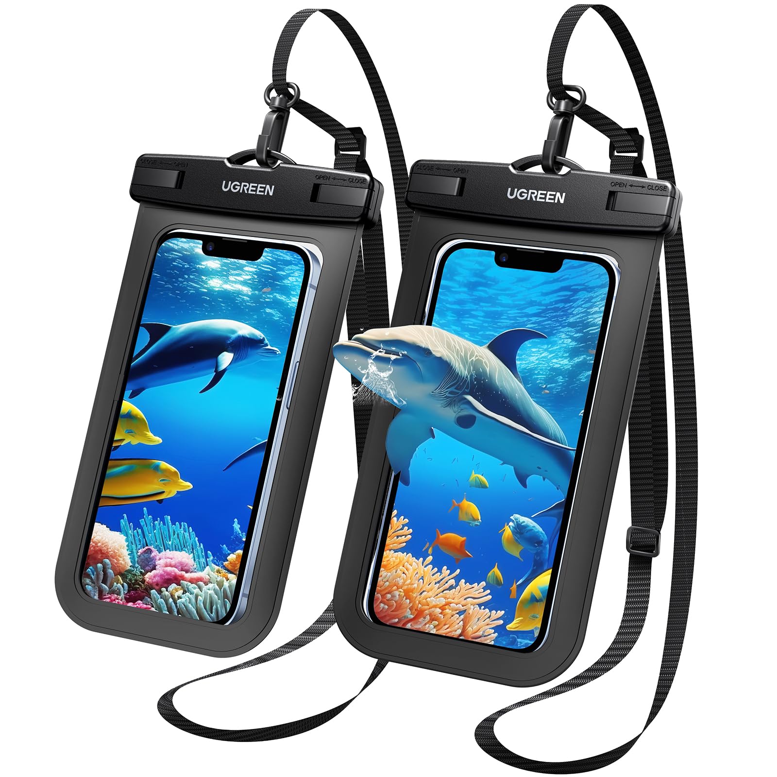 Funda Impermeable UGREEN Negro para Celular de hasta 7.2 Pulgadas
