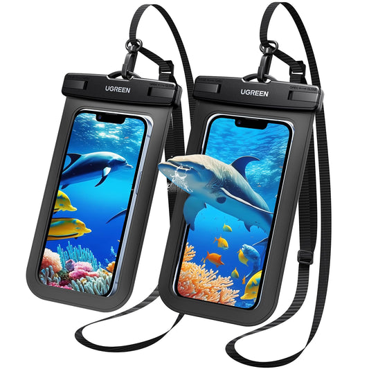Funda Impermeable UGREEN Negro para Celular de hasta 7.2 Pulgadas