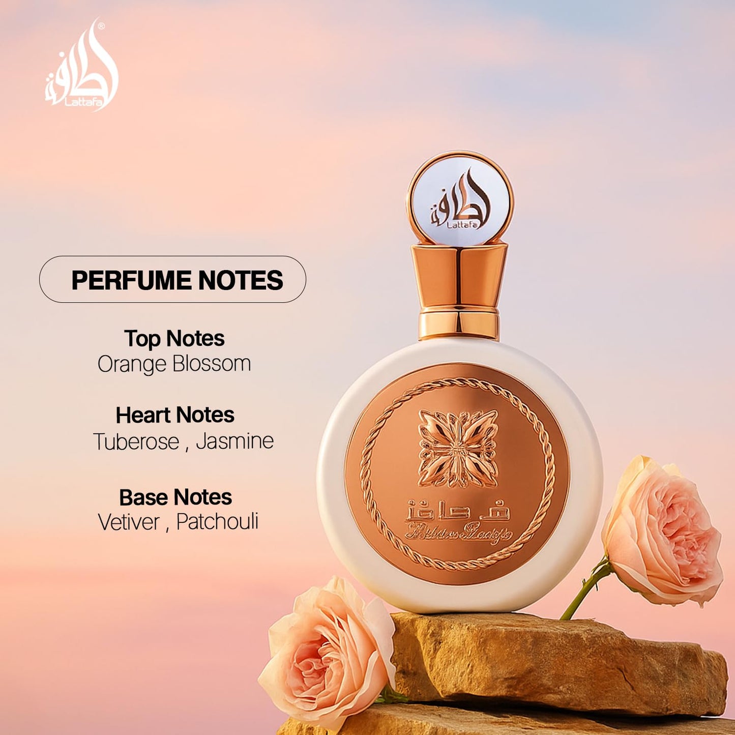 Lattafa Fakhar Eau de Parfum Spray for Women, 3.4 Ounce