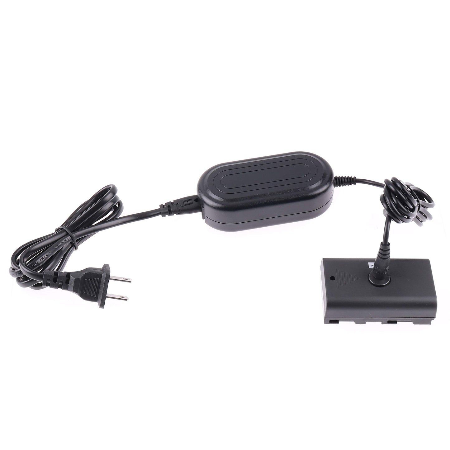 foto4easy Foto4easy Adaptador de corriente alterna con batería simulada NP-F DC upler para Sony NP-F970 NP-F960 NP-F770 NP-F750 NP-F550 para monitor de cámara de luz LED de vídeo, negro