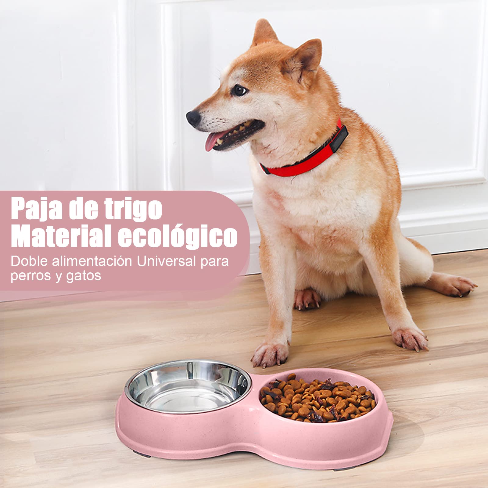 Comedero Lento para Perros, Dog Bowl Slow Feeder, Mascota Alimentador Lento para Comida Y Agua, Rojo