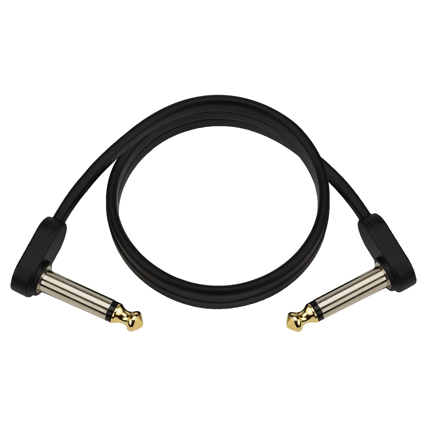 Cable de conexión para guitarra D'Addario Classic Series, cable de pedal con conectores de 1/4", plano, ángulo recto, 2 pies