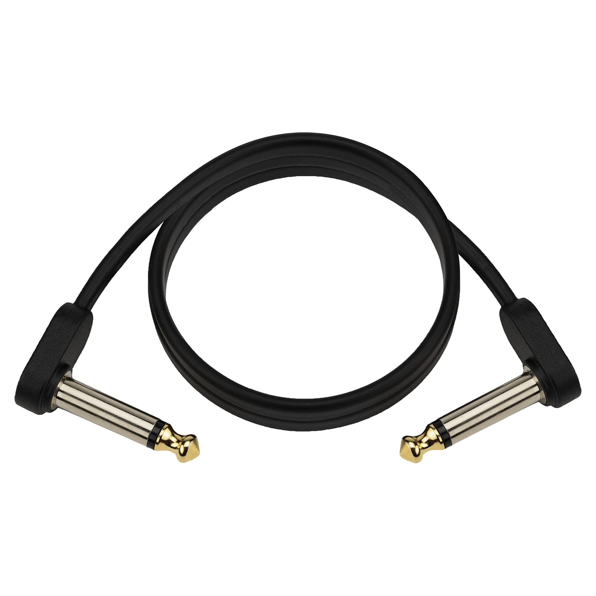 Cable de conexión para guitarra D'Addario Classic Series, cable de pedal con conectores de 1/4", plano, ángulo recto, 2 pies