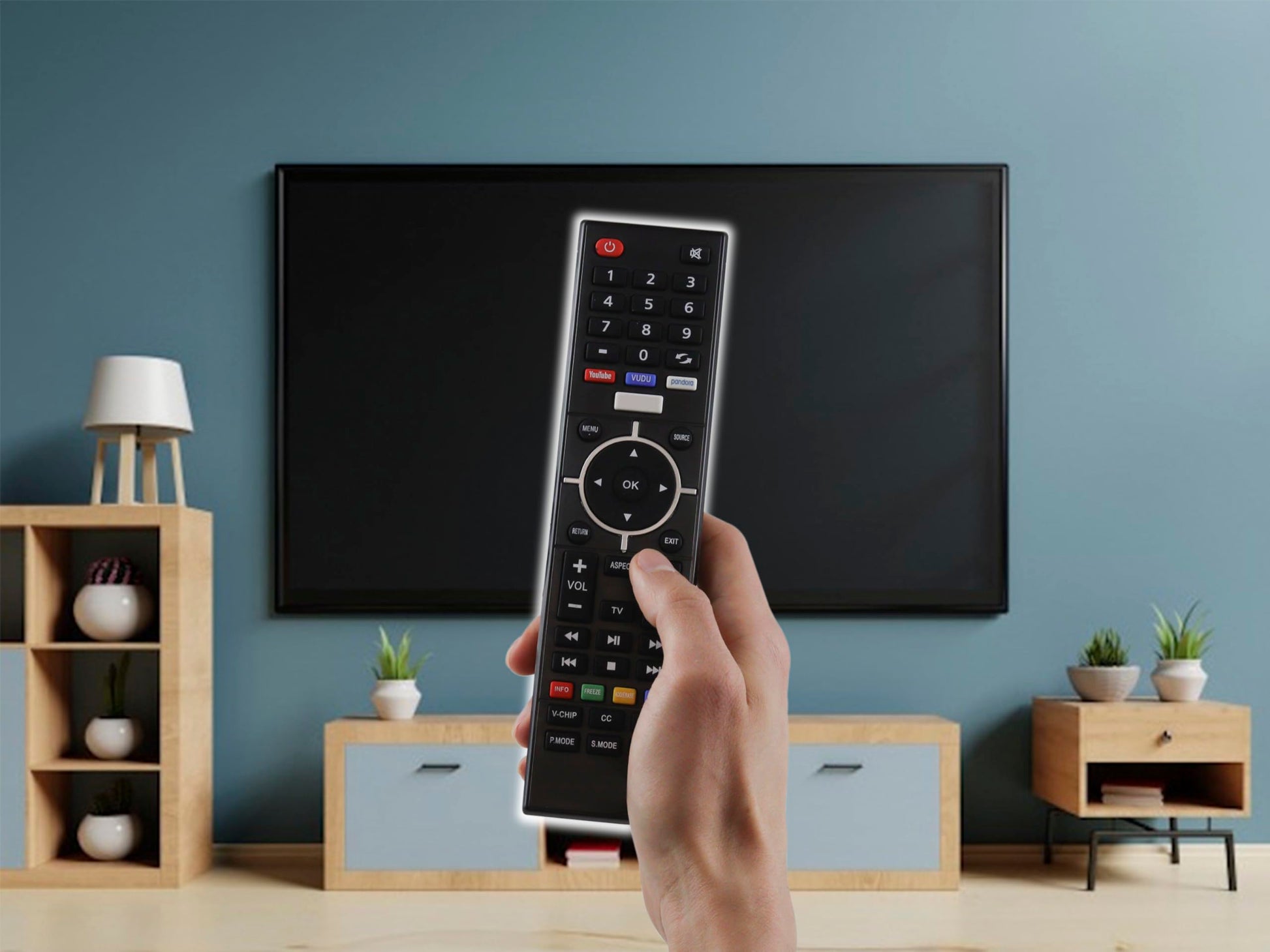Control Remoto VIOS Element ALUX ATVIO Polaroid SEIKI Ty-49c-1 Pantalla Smart TV