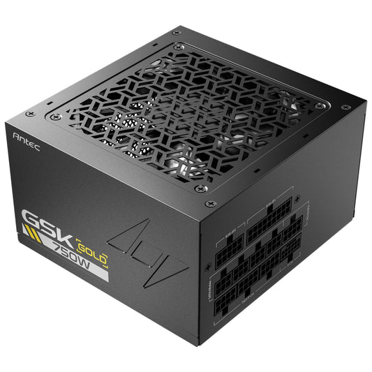 Antec GSK750 ATX3.1, Fuente de alimentación Modular Completa de 750 W, Certificado 80 Plus Gold, Soporte PCIE 5.1, diseño PhaseWave, Tapas japonesas, gestor de Cero RPM, Ventilador silencioso de 120