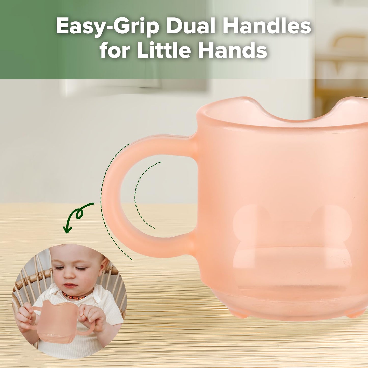 Taza de entrenamiento de silicona para bebé de haakaa, taza abierta de aprendizaje para niños pequeños de 6 meses en adelante, a prueba de caídas y libre de BPA, 5 onzas