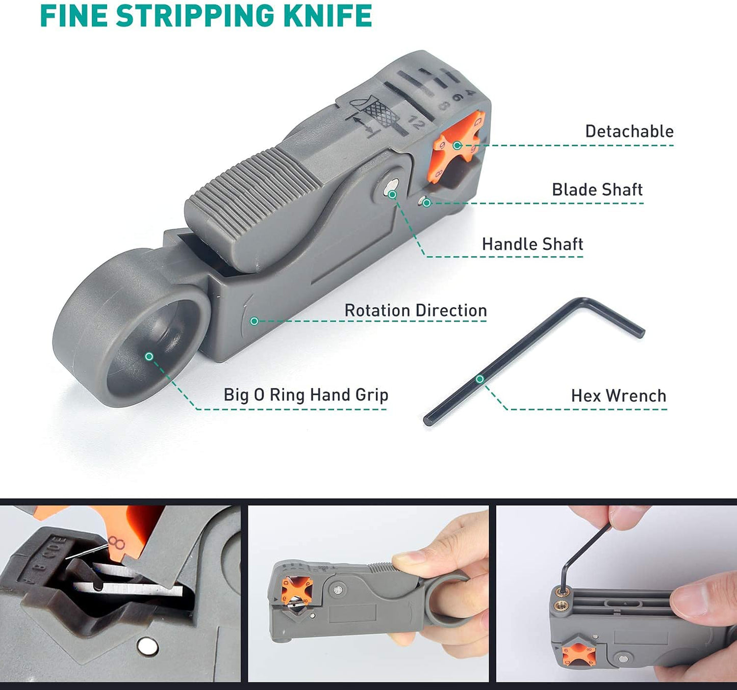 Kit de Crimpadora de Red 21 en 1 para RJ45 Ethernet con Pelacables y Tester