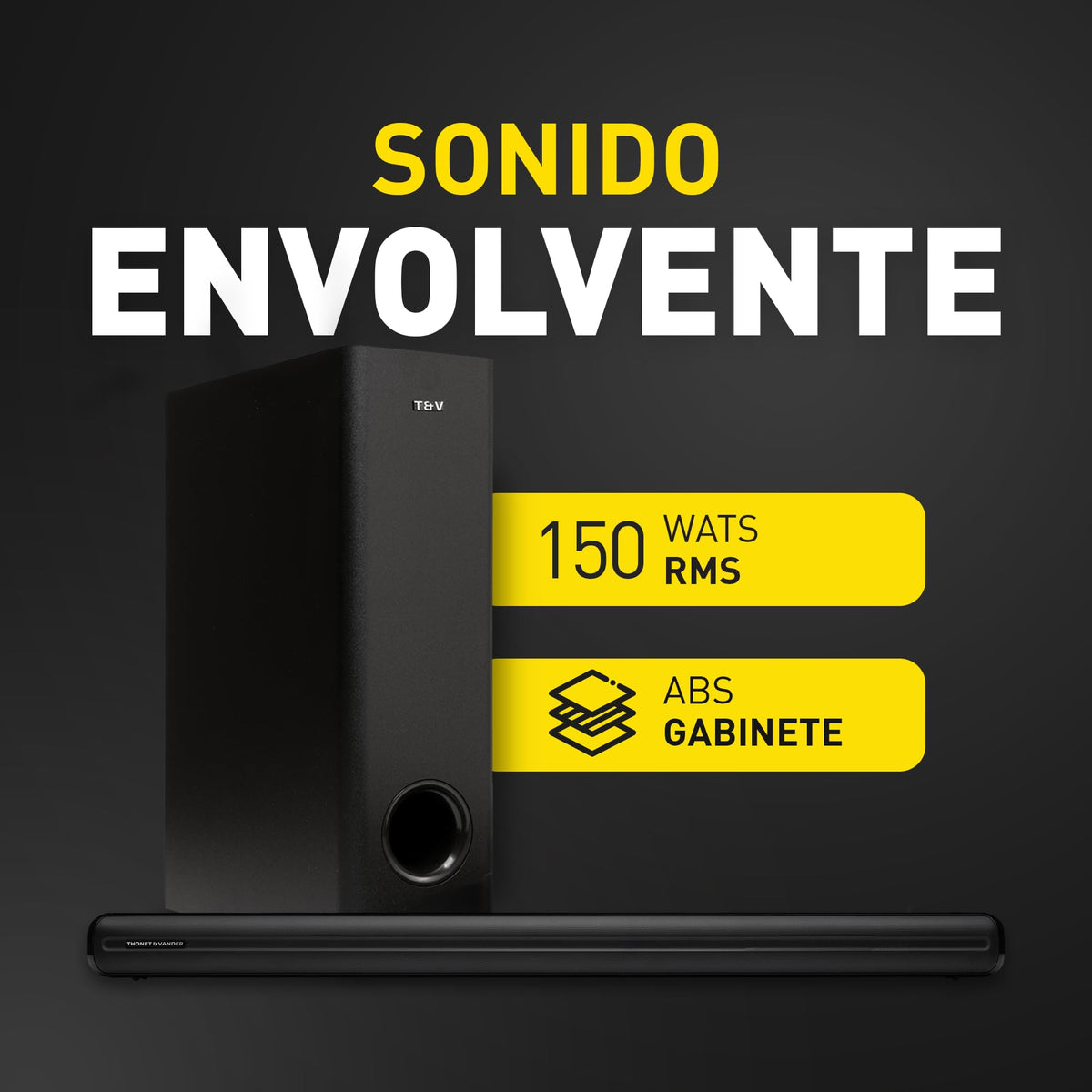 Sistema de Sonido Thonet & Vander Kino 150W con Subwoofer HDMI ARC