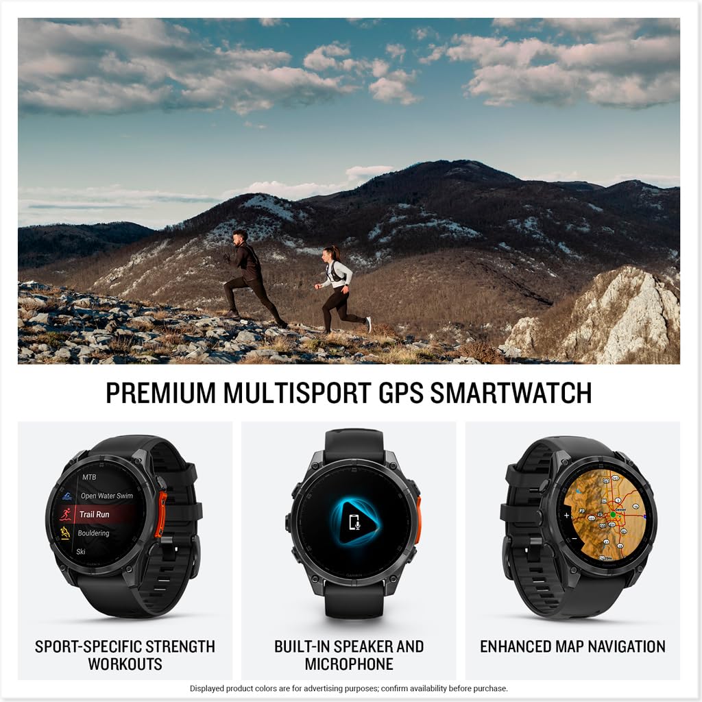 Reloj Garmin Fenix 8 Amoled 47mm Gris Slate Negro