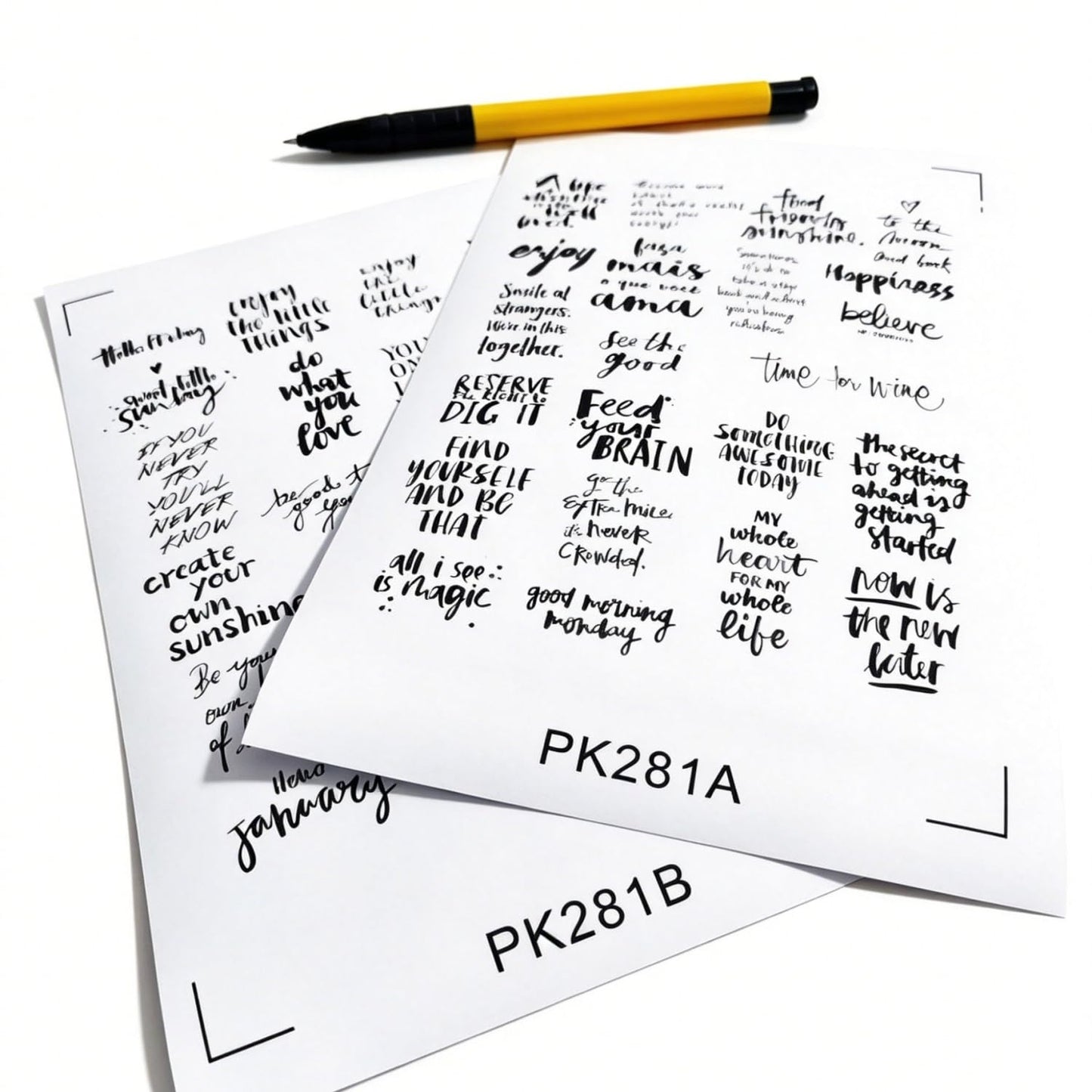 Seasonstorm PK281 - Palabras de felicitación precortadas impermeables para decoración de autocollant de papelería, álbumes de recortes, planificador, pegatinas de papel de juguete para viajes
