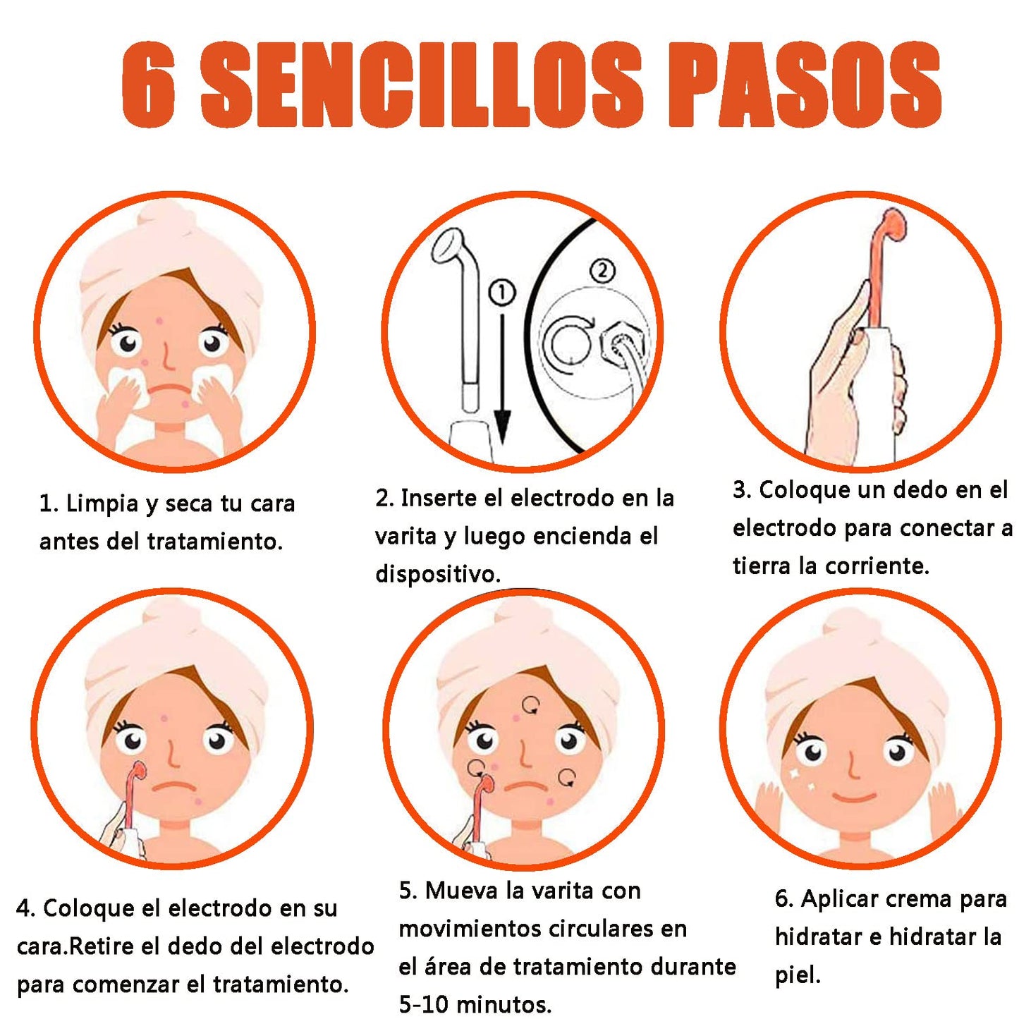 Máquina Facial De Alta Frecuencia,Equipo De Alta Frecuencia Para La Piel,máquina Portátil De Mano De Alta Frecuencia Para La Piel Facial Con 4 Tubos Diferentes