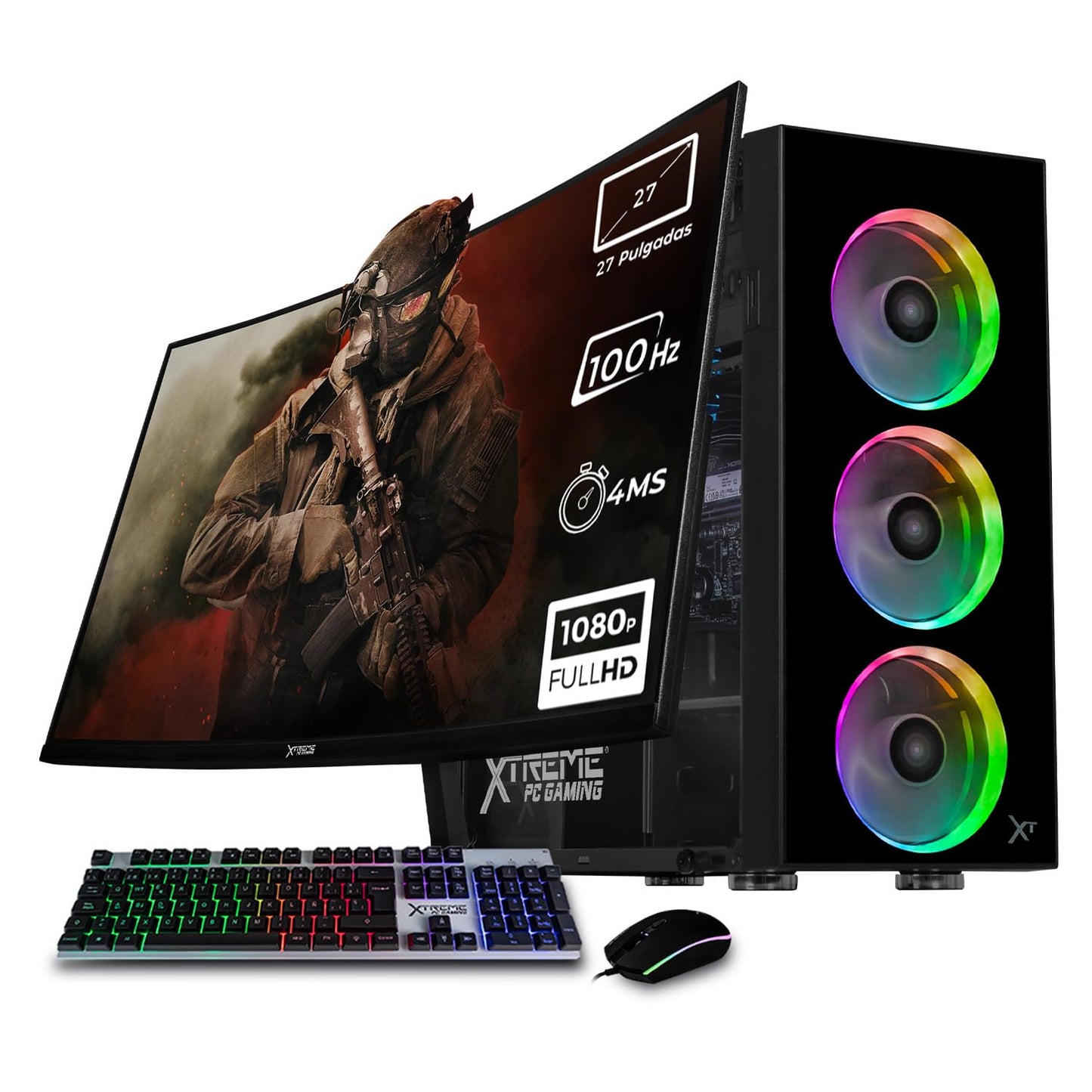 Computadora Gaming Intel Core I9 Dragonfly Negro con Monitor Curvo 27'' SSD 1TB 32GB RAM