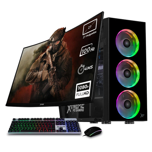Computadora Gaming Intel Core I9 Dragonfly Negro con Monitor Curvo 27'' SSD 1TB 32GB RAM