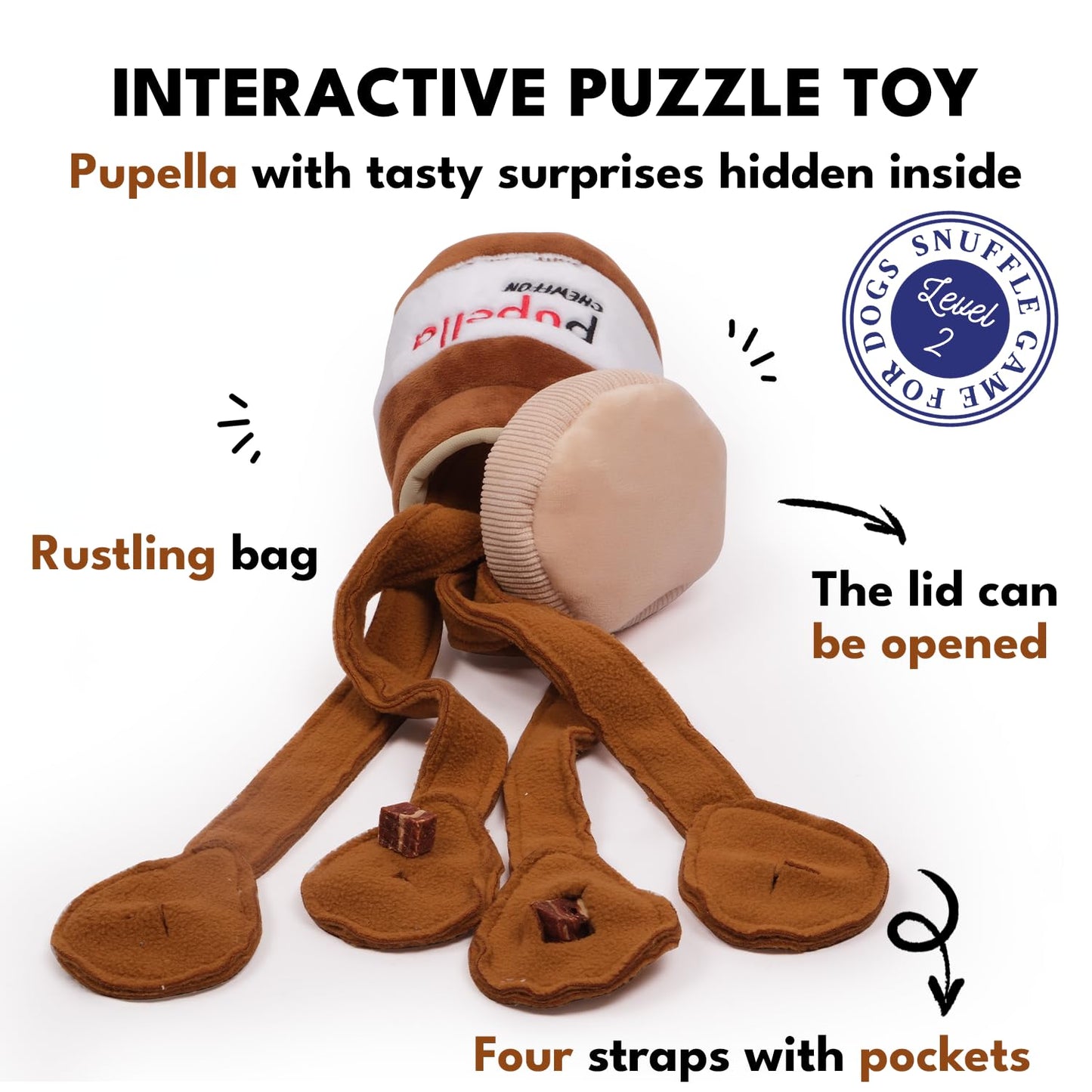 CHEWFFON - Juguete interactivo para perros, rompecabezas para estimulación mental y cazadores de golosinas, para perros pequeños, medianos y grandes