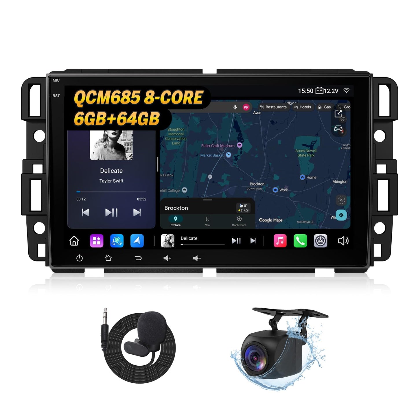 Eonon GMX6S2 - Estéreo de coche de 8 pulgadas para Chevy/GMC/Buick 2007-2013