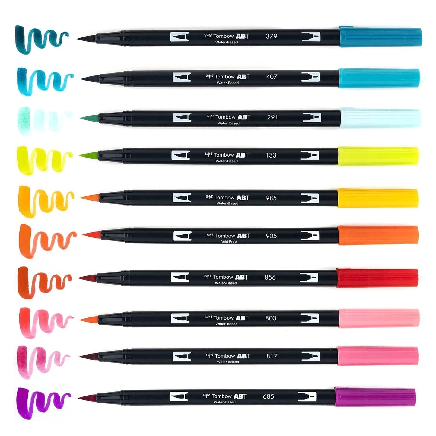 Marcadores Artísticos Doble Pincel Tombow Tropical Brillantes paquete de 10