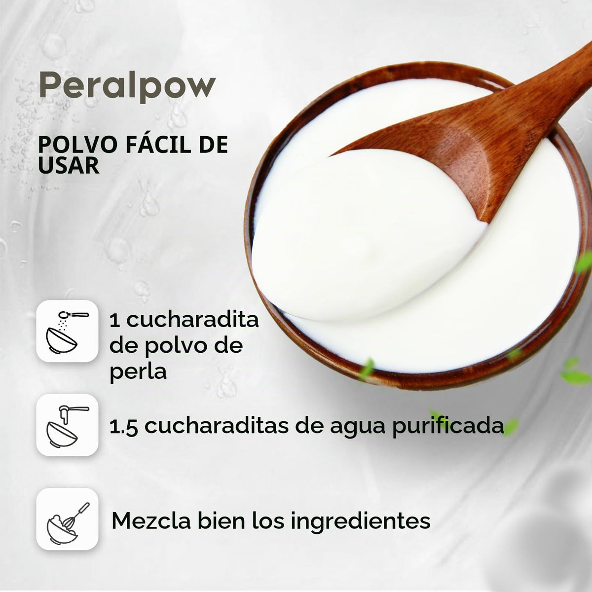 Peralpow Polvo De Perla Orgánico 100 G 100% Natural Cuidado De La Piel Casero Antienvejecimiento Minimiza Los Poros Calma(100 G)