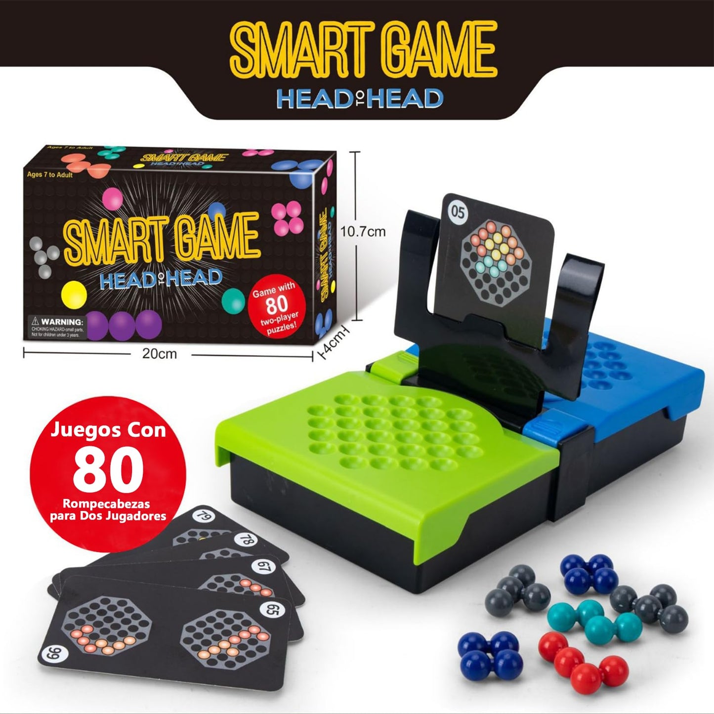 Juego de Mesa YOWNDSN Educativo Azul para Niño con Puzzle IQ 2D/3D portátil