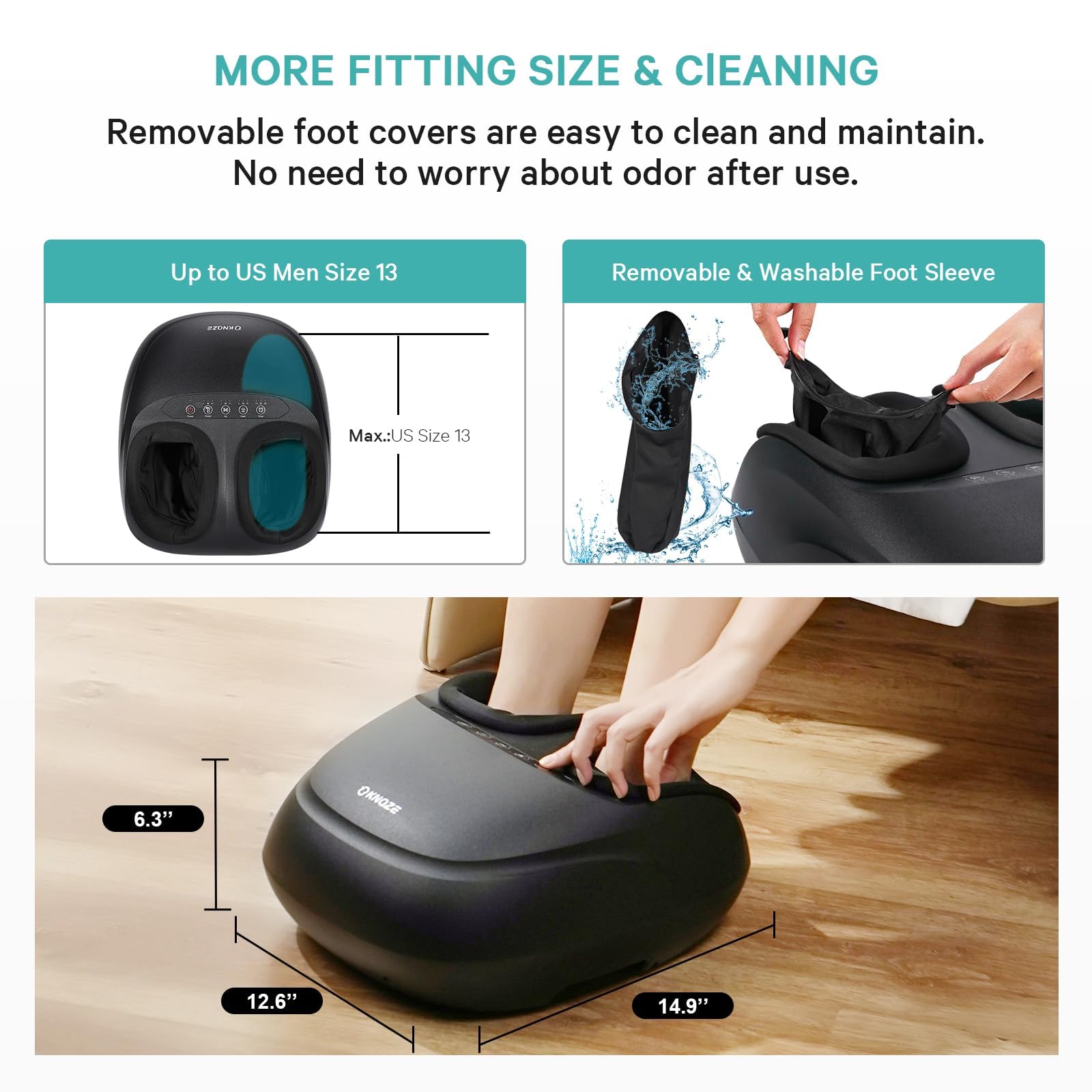 Masajeador de Pies Shiatsu con Calor y Control Remoto para Dolor de Neuropatía