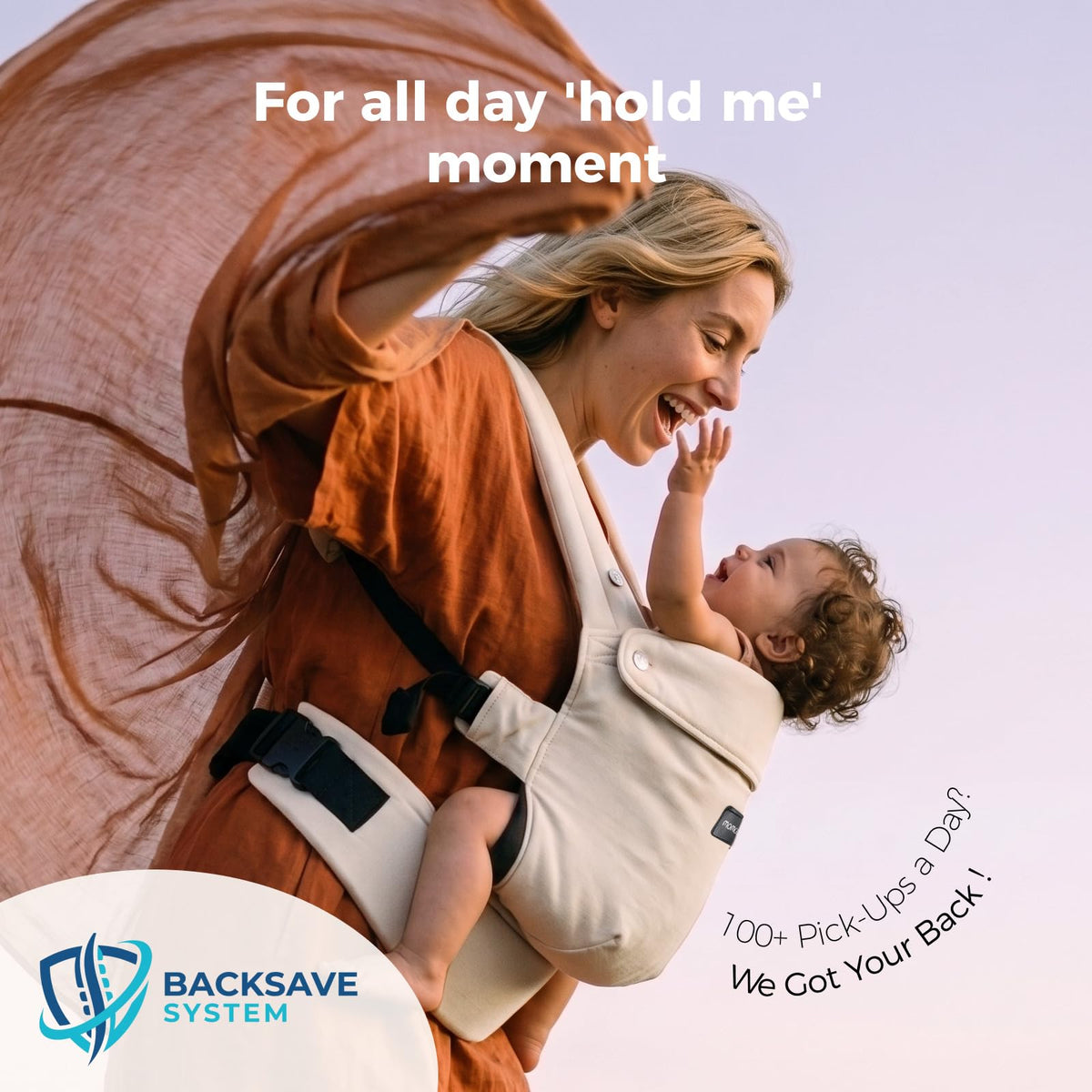 Momcozy - Portabebés para recién nacidos a niños pequeños de 3 a 20 kg, ergonómico, acogedor y ligero, fácil de poner, ideal para que los padres tengan manos libres, soporte lumbar mejorado - Caqui