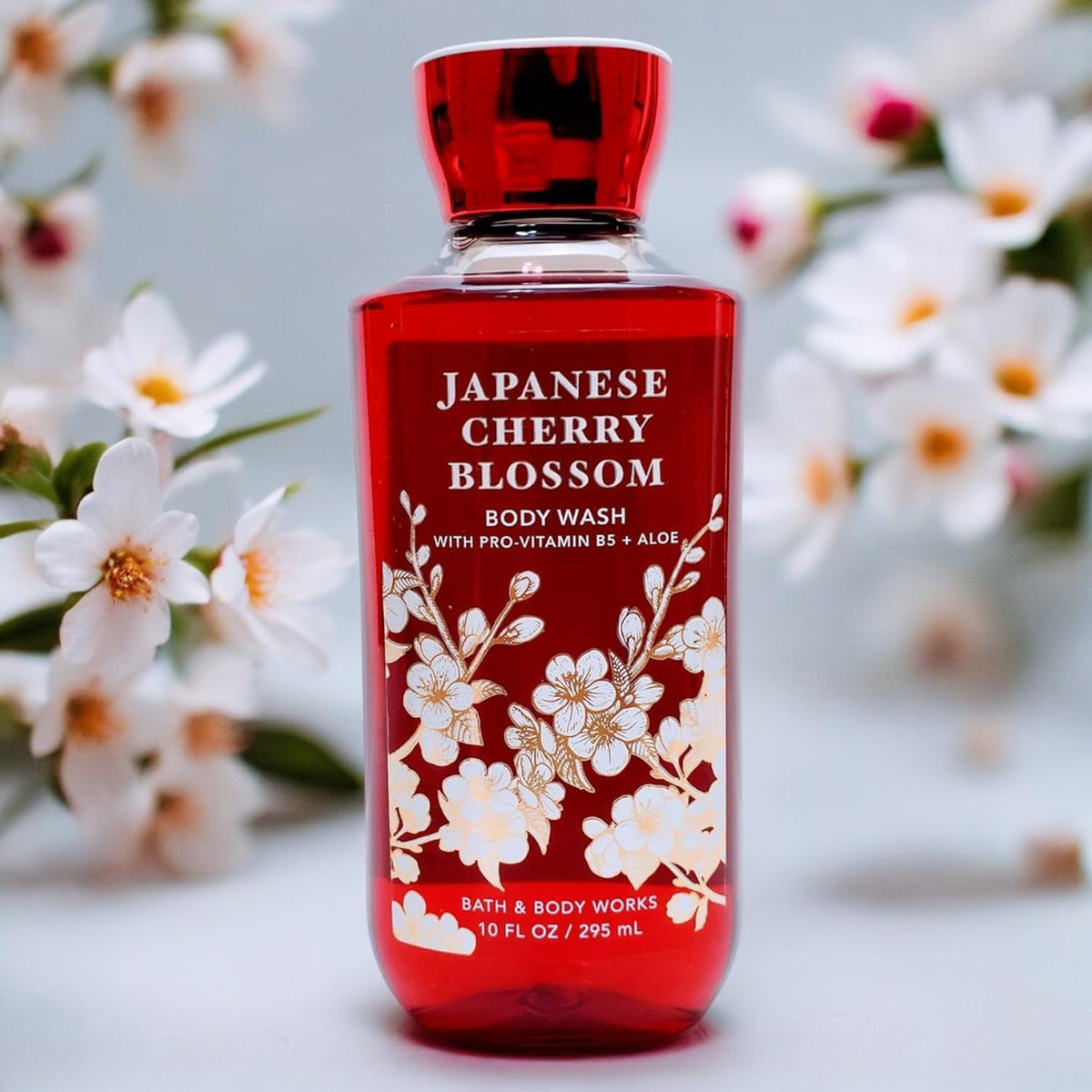 Japanese Cherry Blossom Shower Gel Body Wash - Set of THREE (3) bottles (10 oz ea) - Bath & Body Works Signature Collection