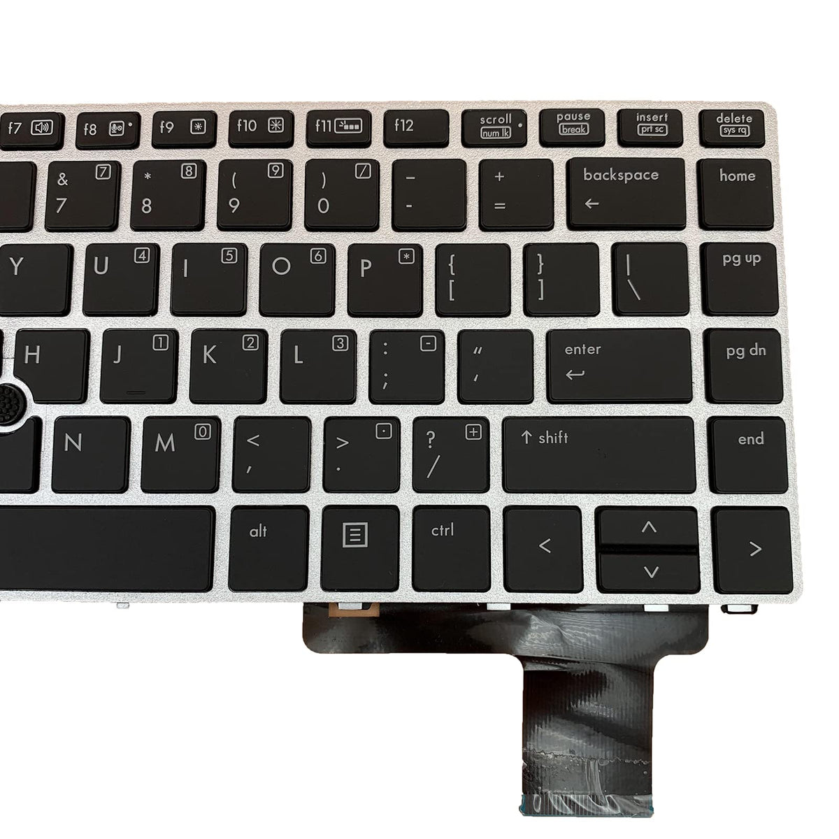 Repuesto de Teclado con Retroiluminación Tiugochr Negro para HP EliteBook Folio 9470M 9480M