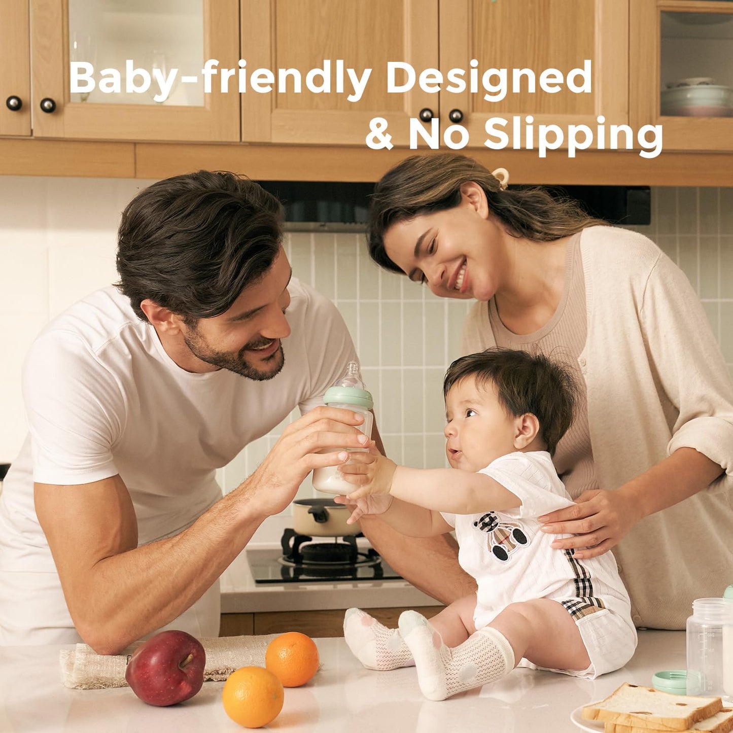 Momcozy Biberón Natural De Boca Ancha, Sin Bpa, Ideal Para Guardar Leche Materna En El Refrigerador Y El Enfriador De Leche, Esencial Para La Lactancia, 283 G (4 Unidades)