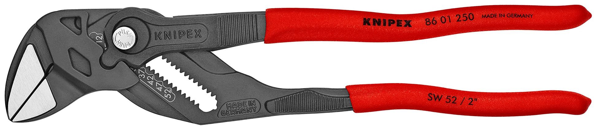 KNIPEX 86 01 250 Tenaza llave Pinza y llave en una sola herramienta acabado pavonado 250 mm