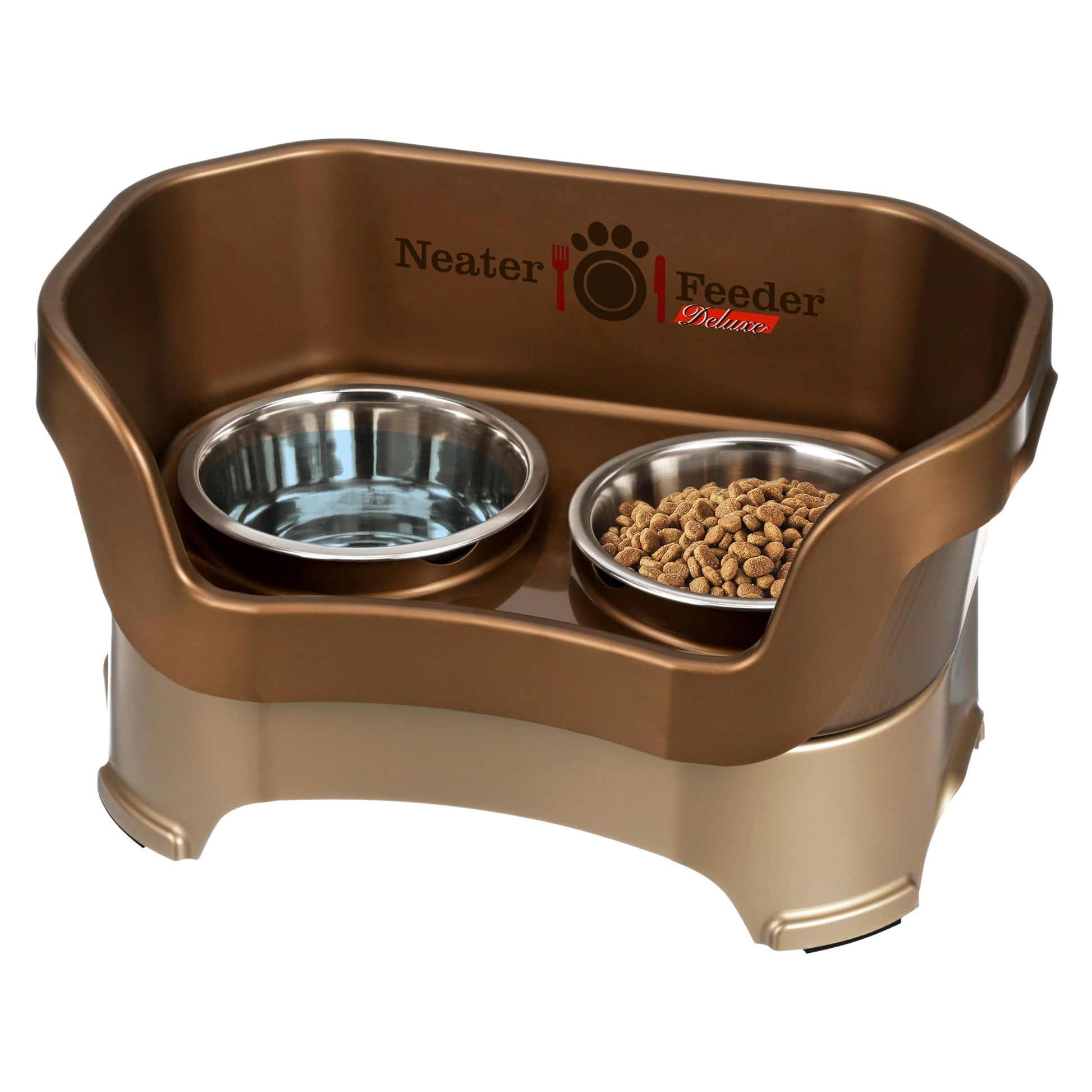 Cuencos Elevados Neater Feeder Acero Inoxidable Antideslizantes para Comedor Doble