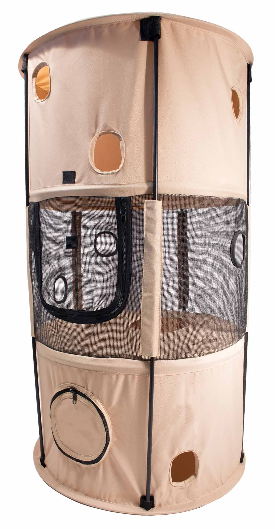 Pet Árbol de Vida ch1kh escalador play-active Viaje Kitty Gato Casa Árbol tumbona, talla única, color caqui