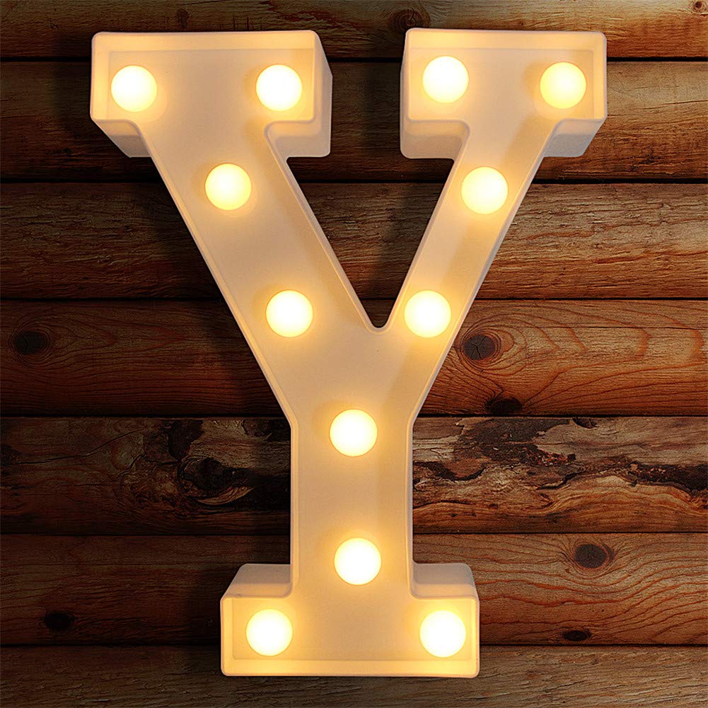 Letras Iluminadas LED VITI Blancas para Decoración de Pared y Evento