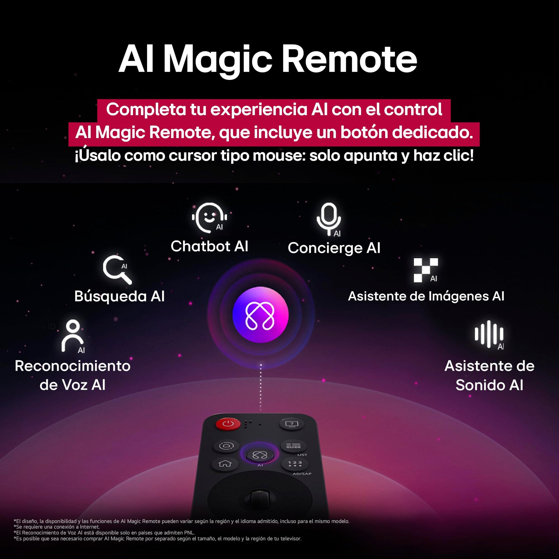 LG Pantalla 55 Pulgadas UHD AI UA7550 4K Smart TV 2025 55UA7550PSA | Sistema Operativo webOS | Identificación de Voz AI | HGIG Mode Channels | Sport Alert | HDR10 | Control Magic Remote AI