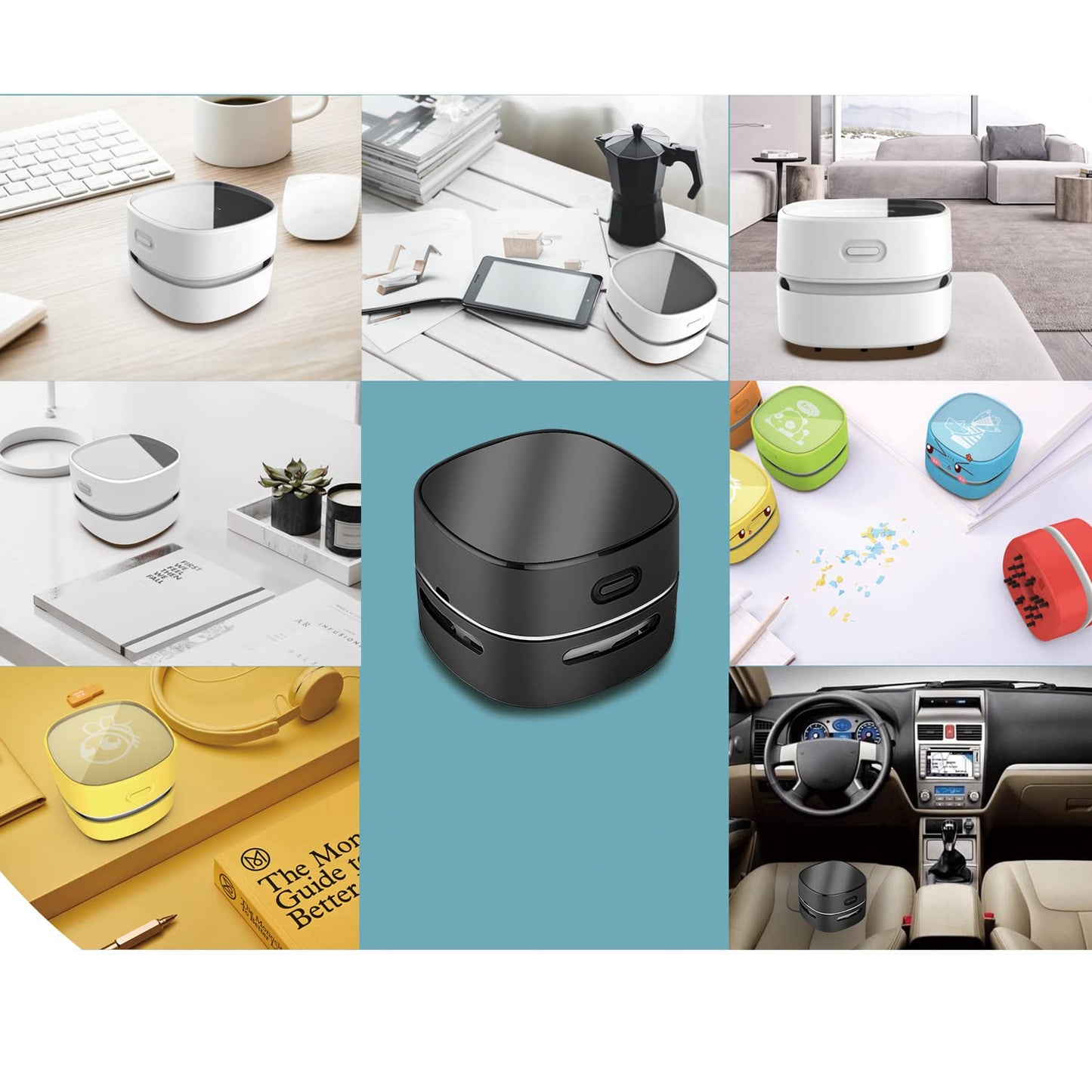 ODISTAR - Aspiradora de computadora, mini barredora de polvo de mesa, ahorro de energía, alta resistencia hasta 400 minutos, diseño giratorio de 360º para teclado, hogar, escuela, oficina (carga