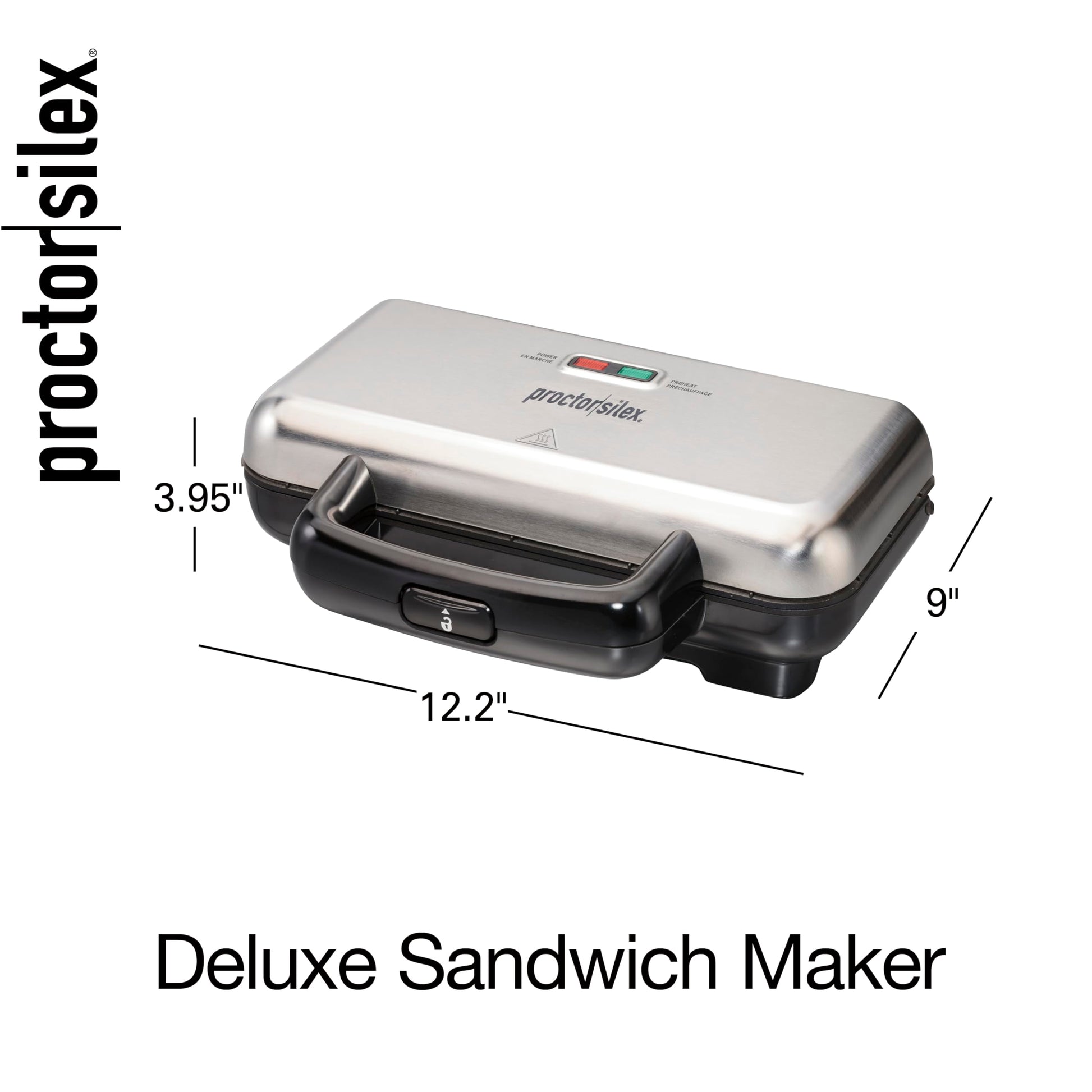 Sandwichera Deluxe Proctor Silex Acero Inoxidable Placas Antiadherentes