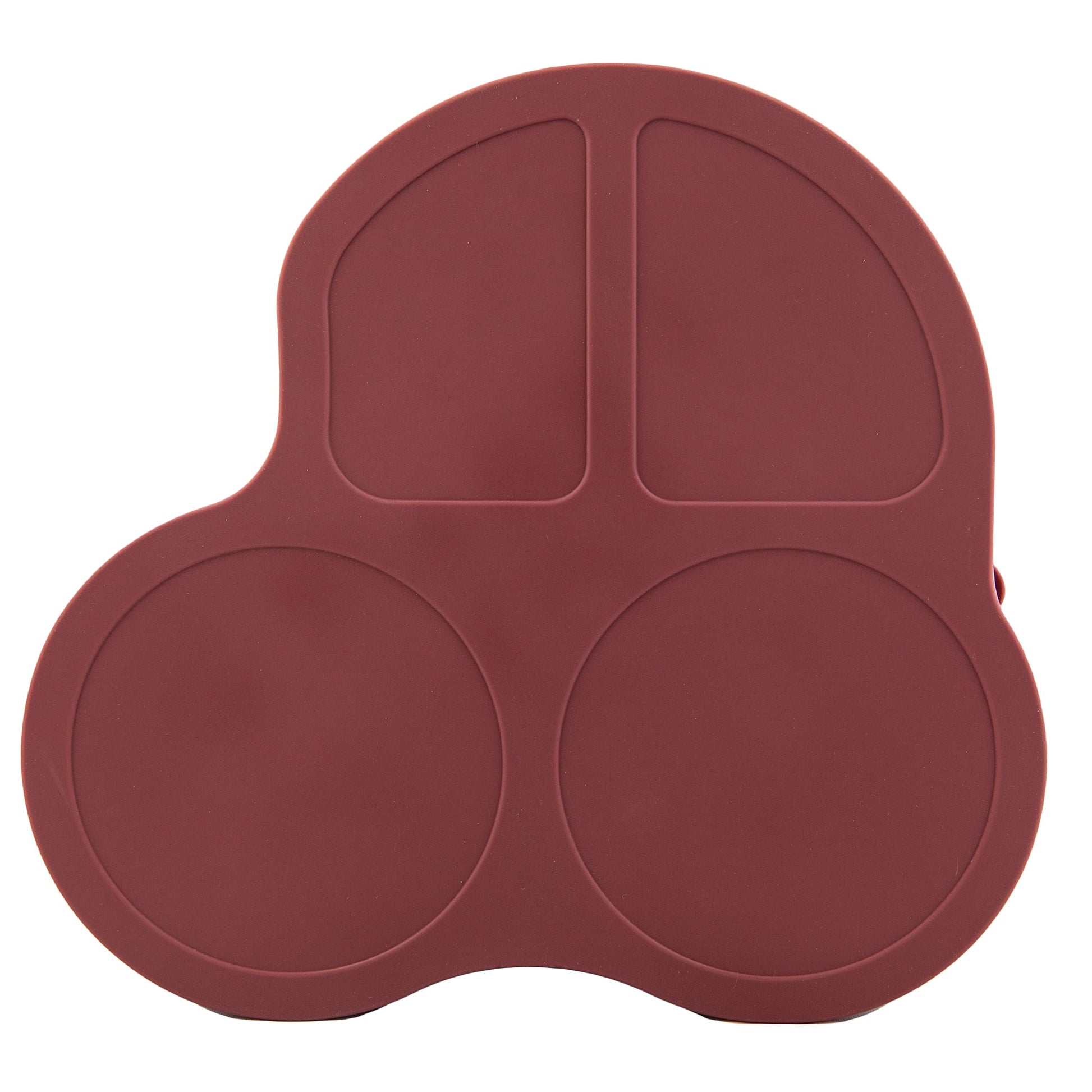 Plato de Silicón PAPU BABY Magenta con Divisiones y Succión para Bebés