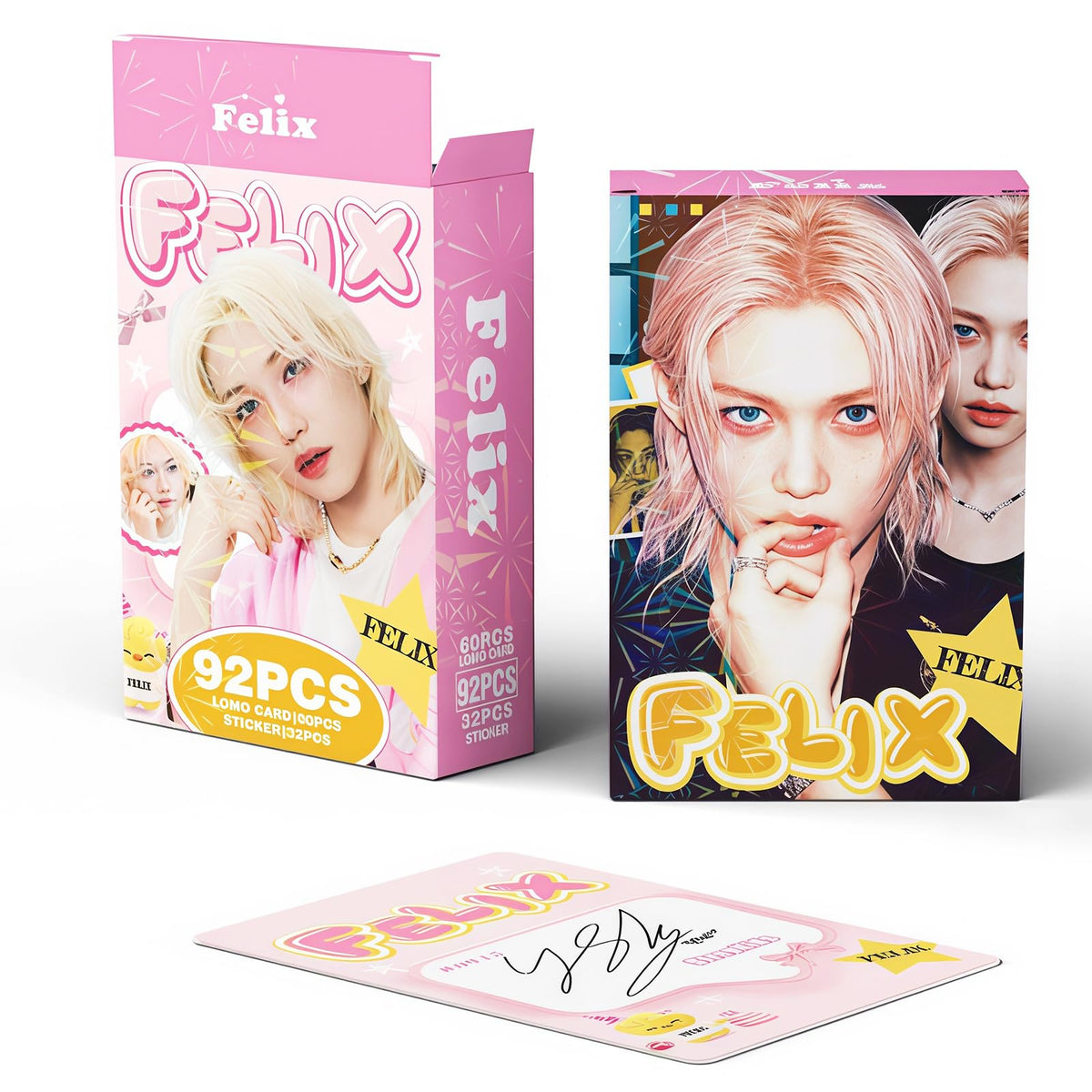 Tarjetas Fotográficas PYAJUU Stray Kids Felix Rosa Edición Especial para STAY KPOP