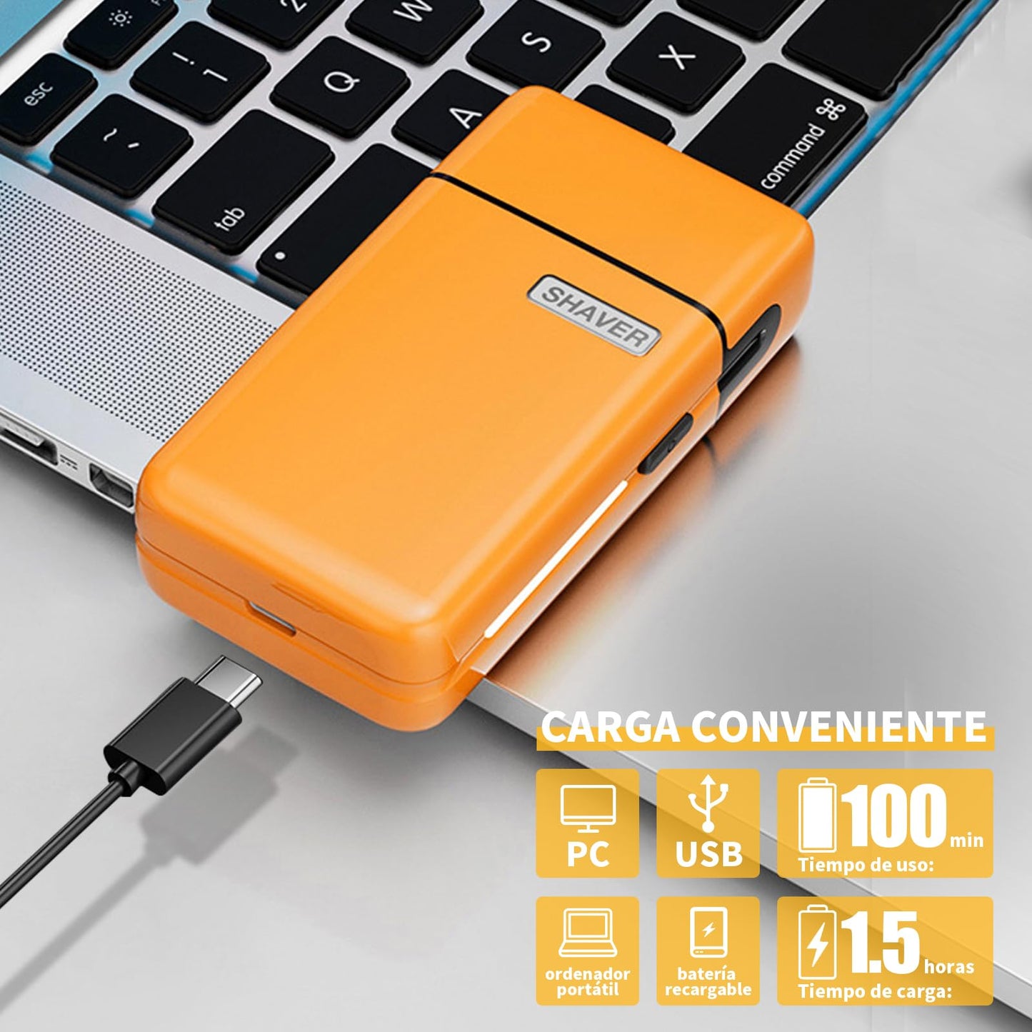 NINOMO Mini Afeitadora Eléctrica, Rasuradoras Portátiles para Hombre (Ama)