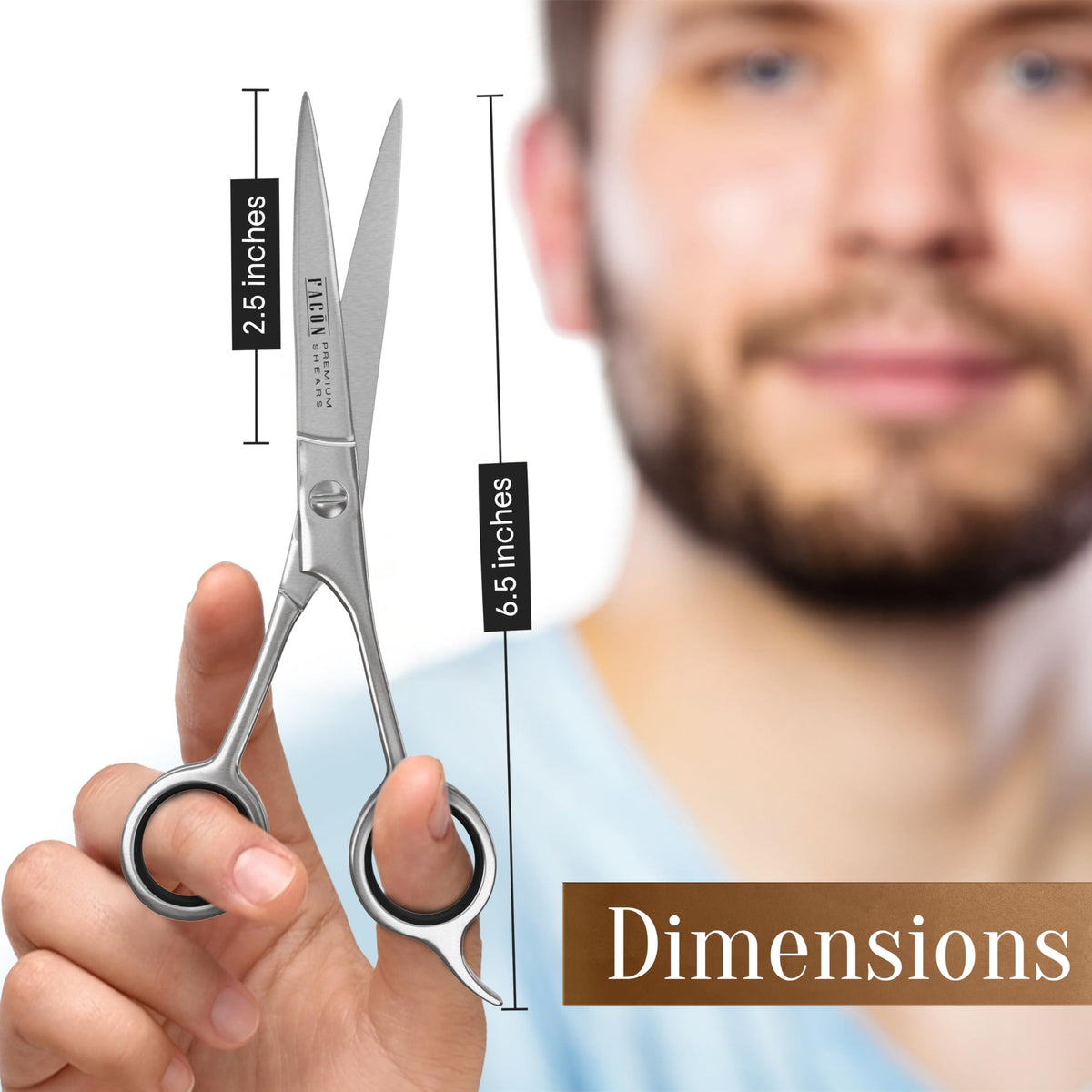 Facón Professional Razor Edge Barber Hair Cutting/Thinning Scissors Set - Japanese Stainless Steel - 6.5" Length - Fine Adjustment Tension Screw - Salon Quality Premium Shears (The Alpha)