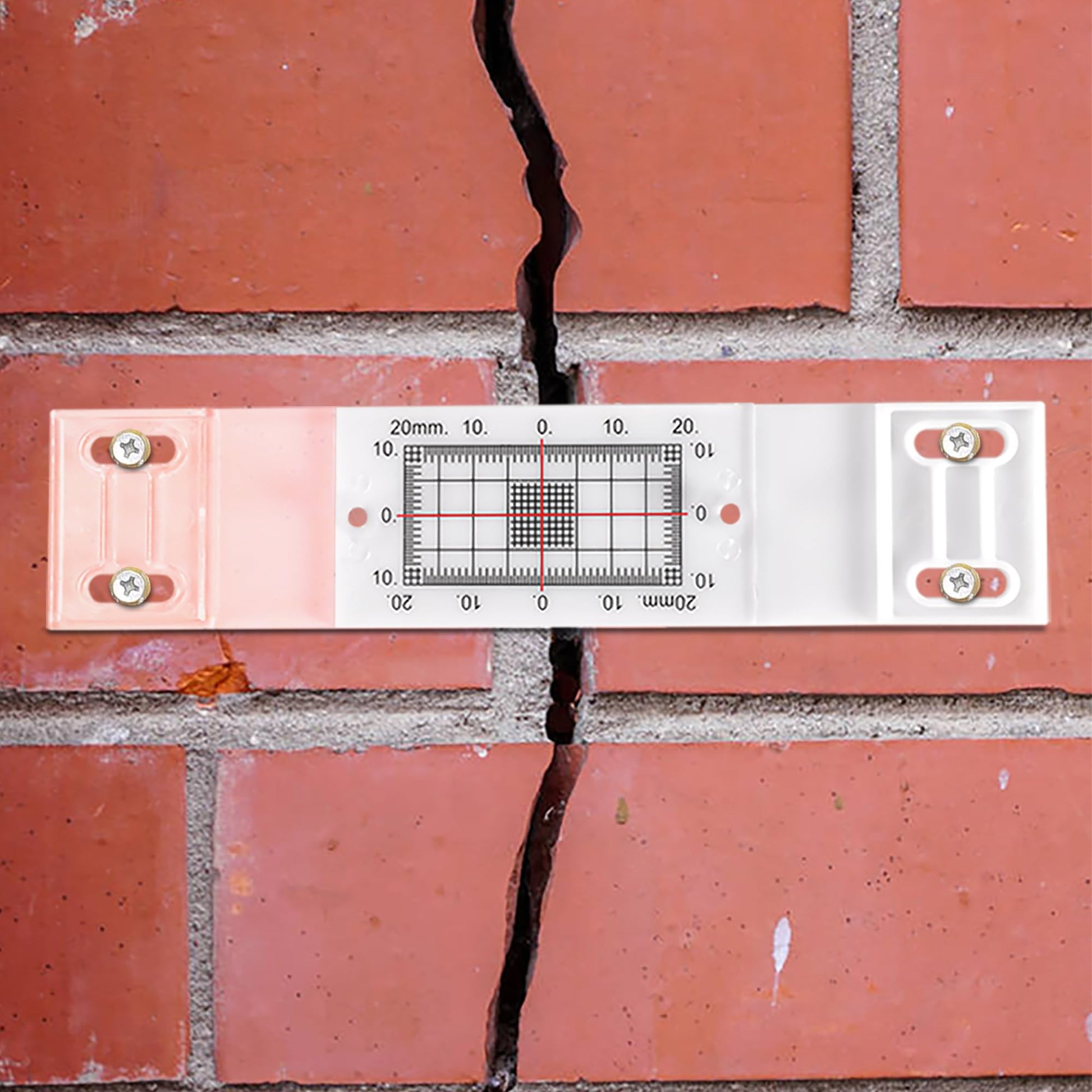 Instrumento de Medición de Grietas con Adaptador Fijo Actualizado Monitor de Deformación de Pared