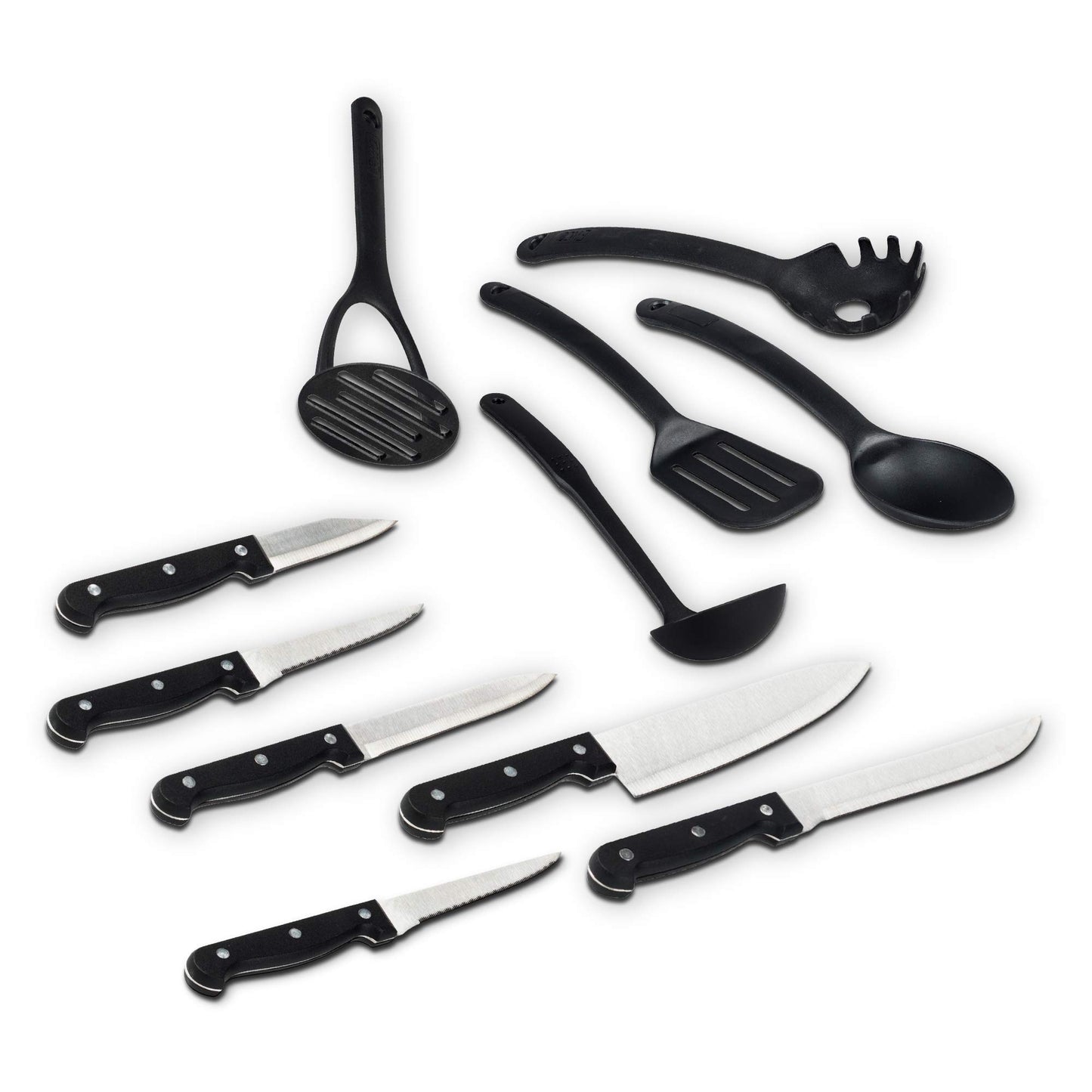 Batería de Cocina Ekco Negro con Antiadherente Serum 19 Piezas de Aluminio