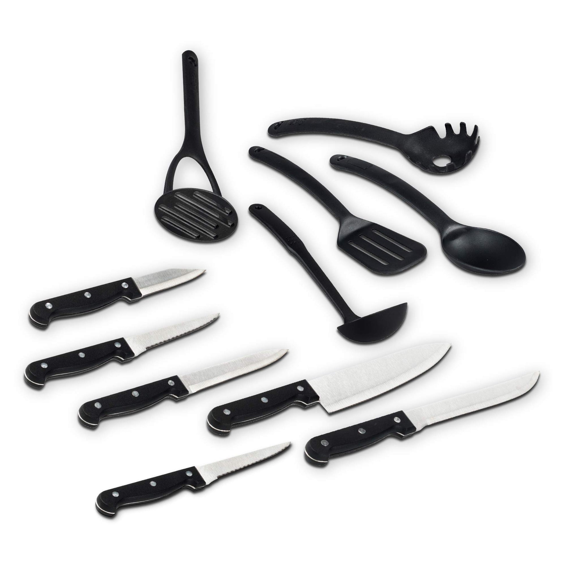 Batería de Cocina Ekco Negro con Antiadherente Serum 19 Piezas de Aluminio