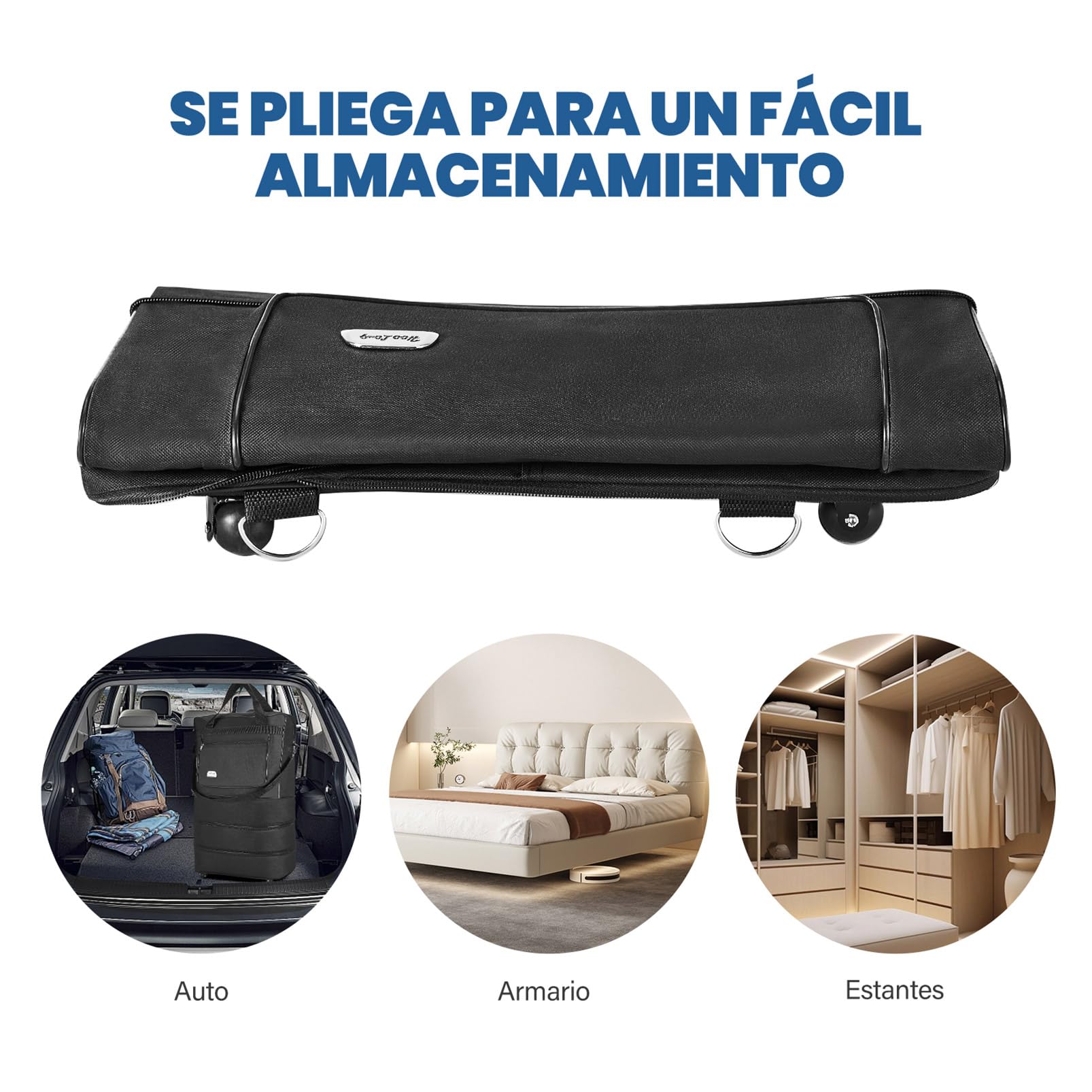 Maletas de Viaje Plegable Expandible, MTQ Maleta Plegable de Viaje con Ruedas, Maletas Expandible 5/10/15/20/25 kg, Maleta de Viaje Grandes de 30 Pulgadas. (Negro)
