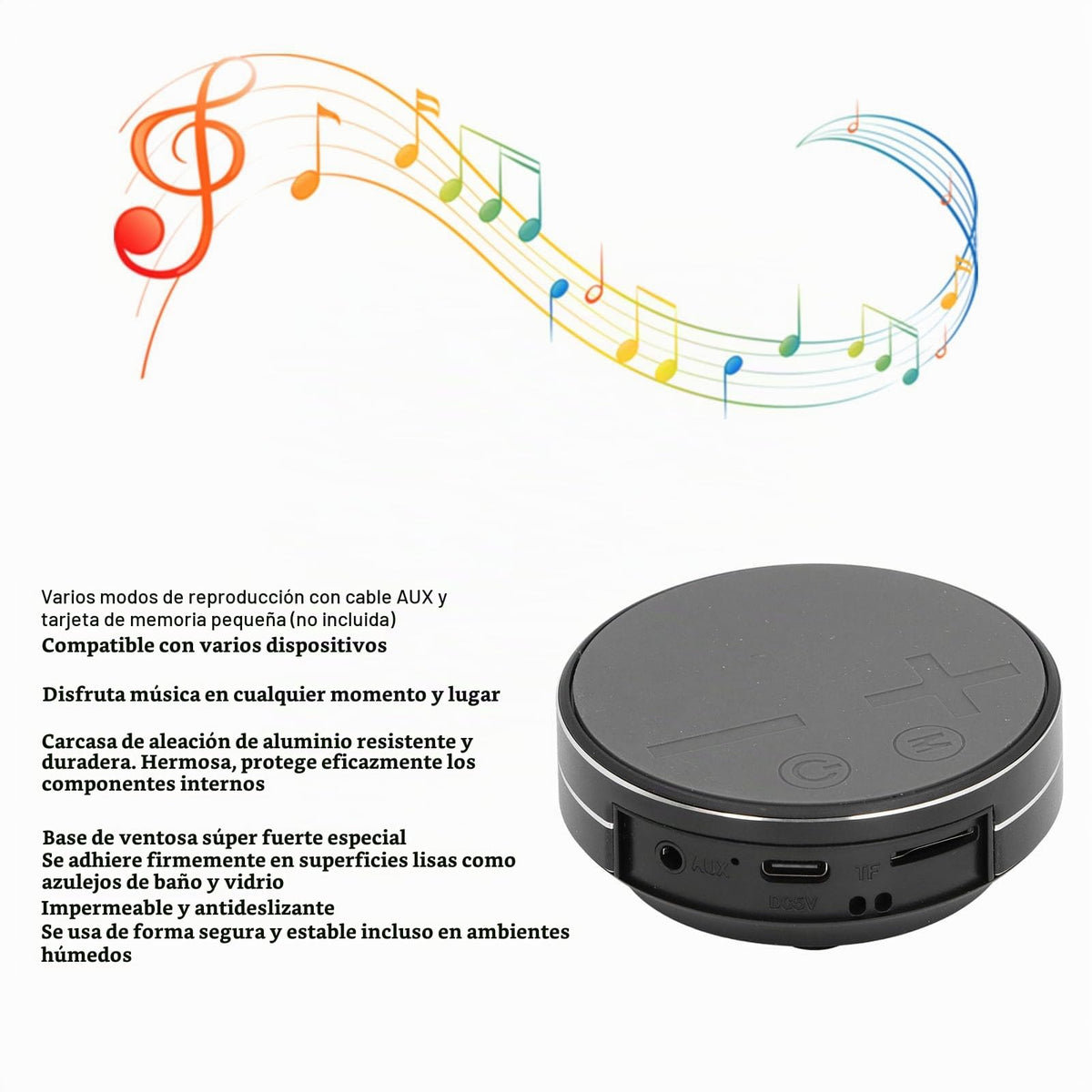 Altavoz de Conducción ósea LICAEVEY Negro Portátil a Prueba de Agua para Viajes en Casa