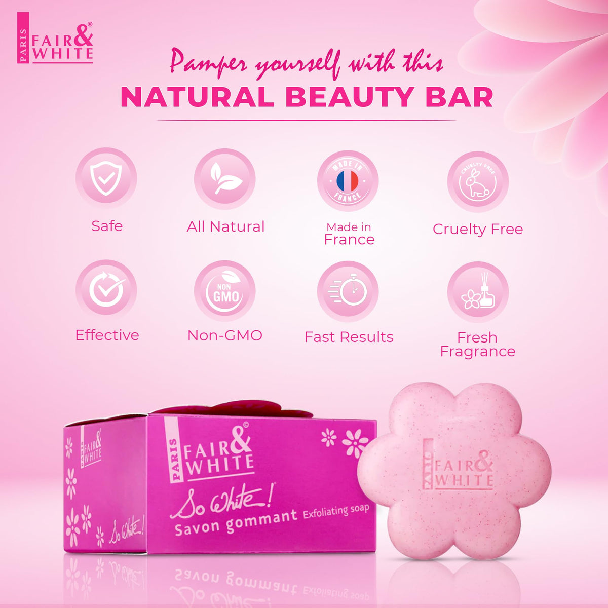 Fair & White so White Savon Gommant Exfoliating Soap #00023